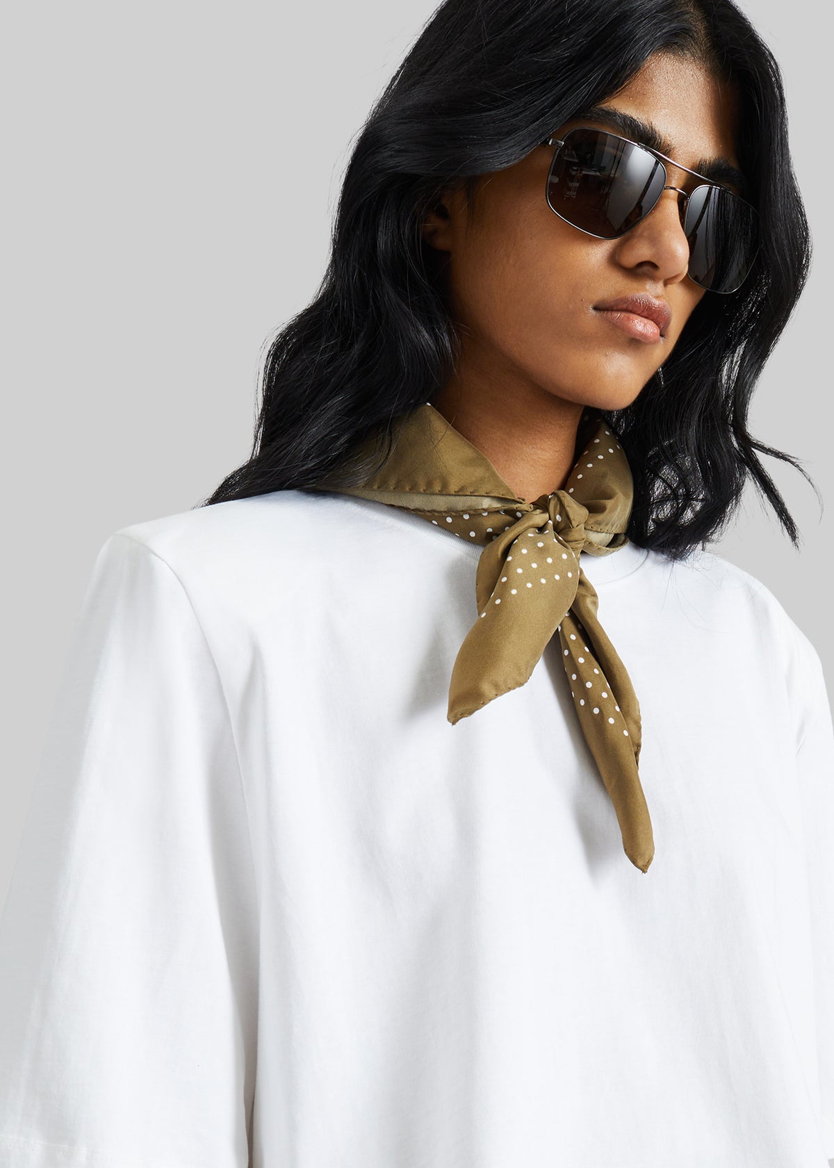 Kelan Padded Cropped Tee - White - 2