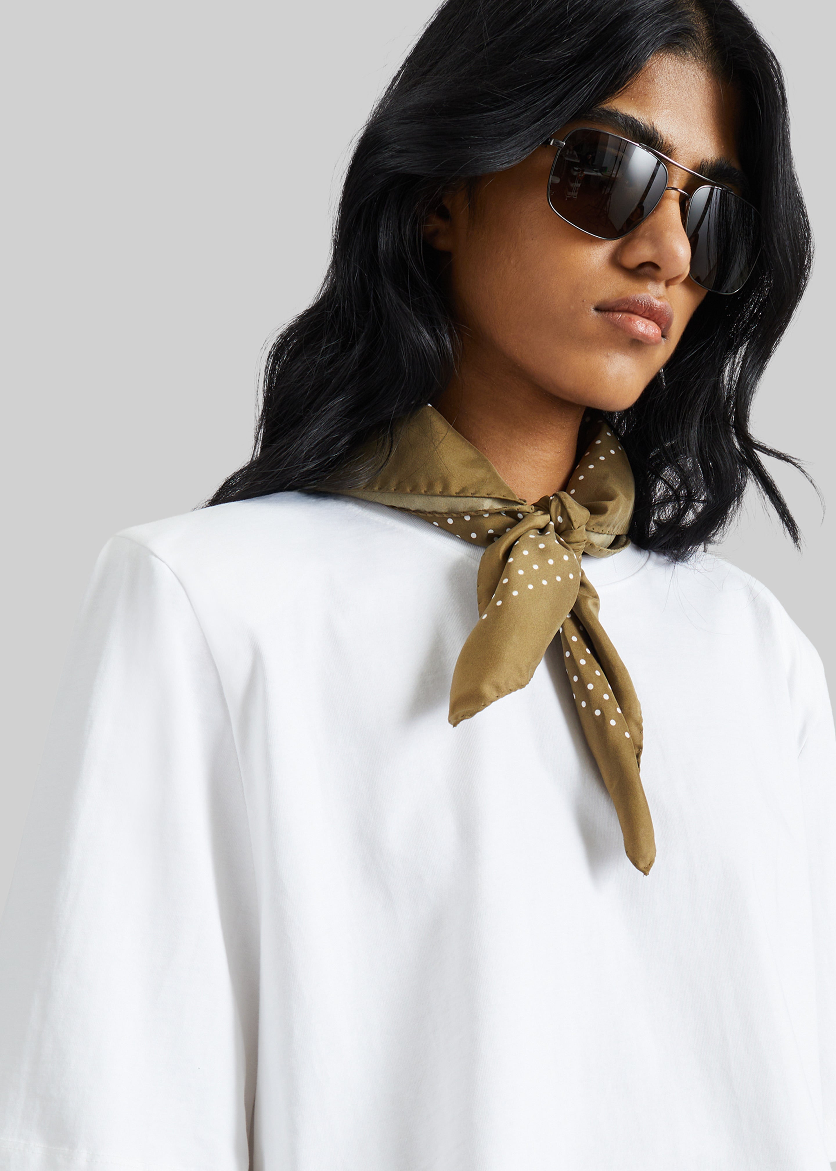 Kelan Padded Cropped Tee - White - 2