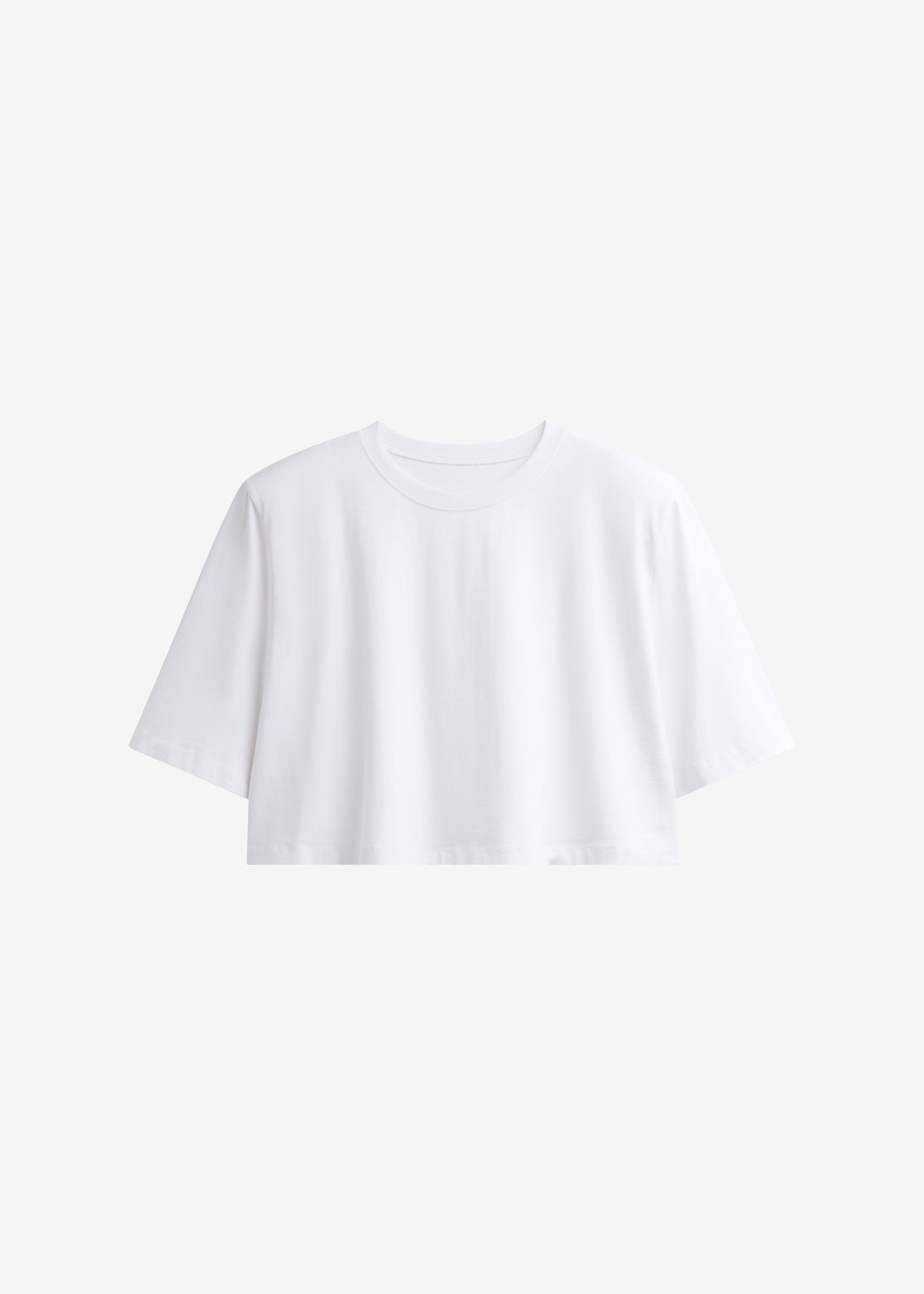 Kelan Padded Cropped Tee - White - 7