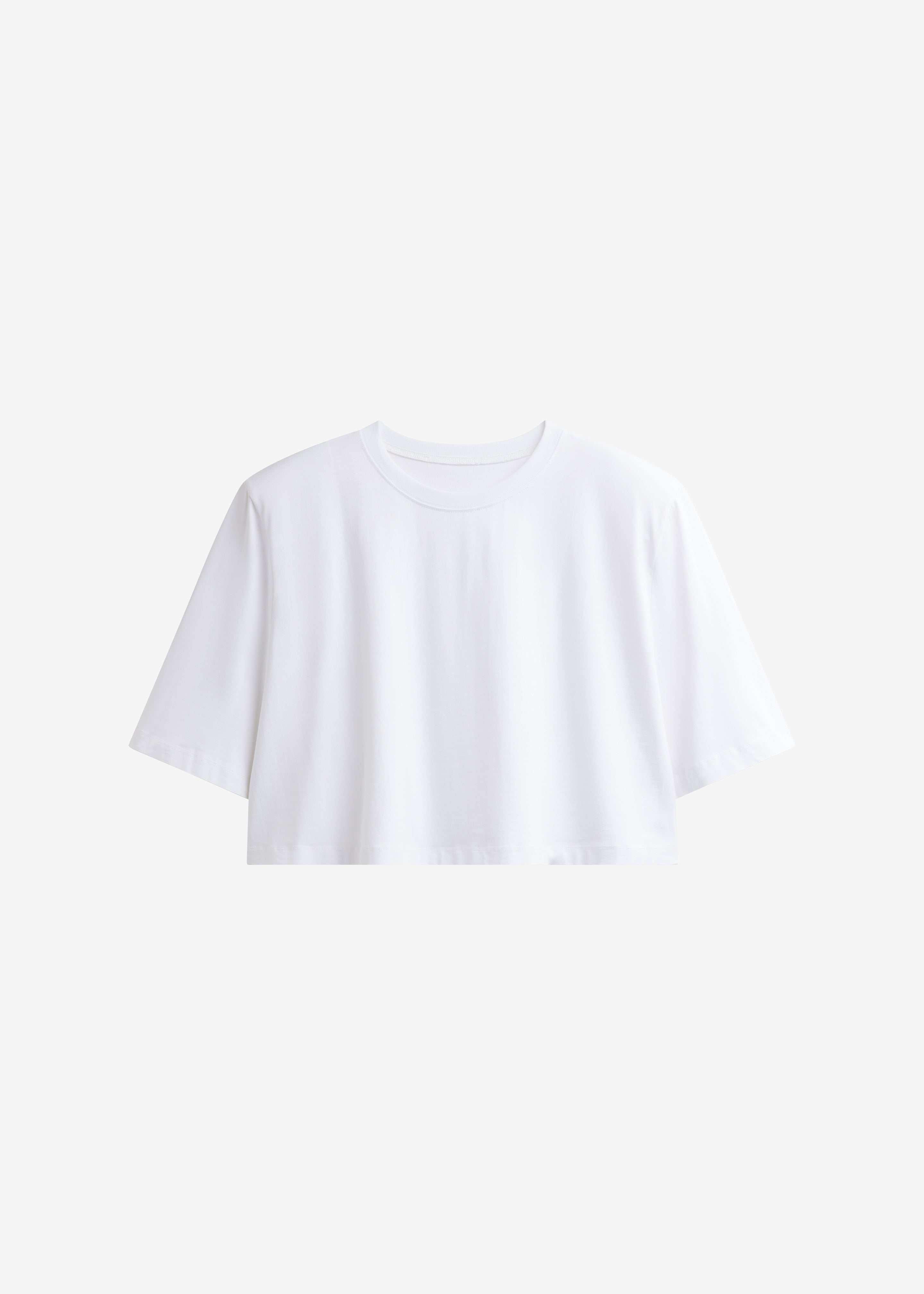 Kelan Padded Cropped Tee - White - 7
