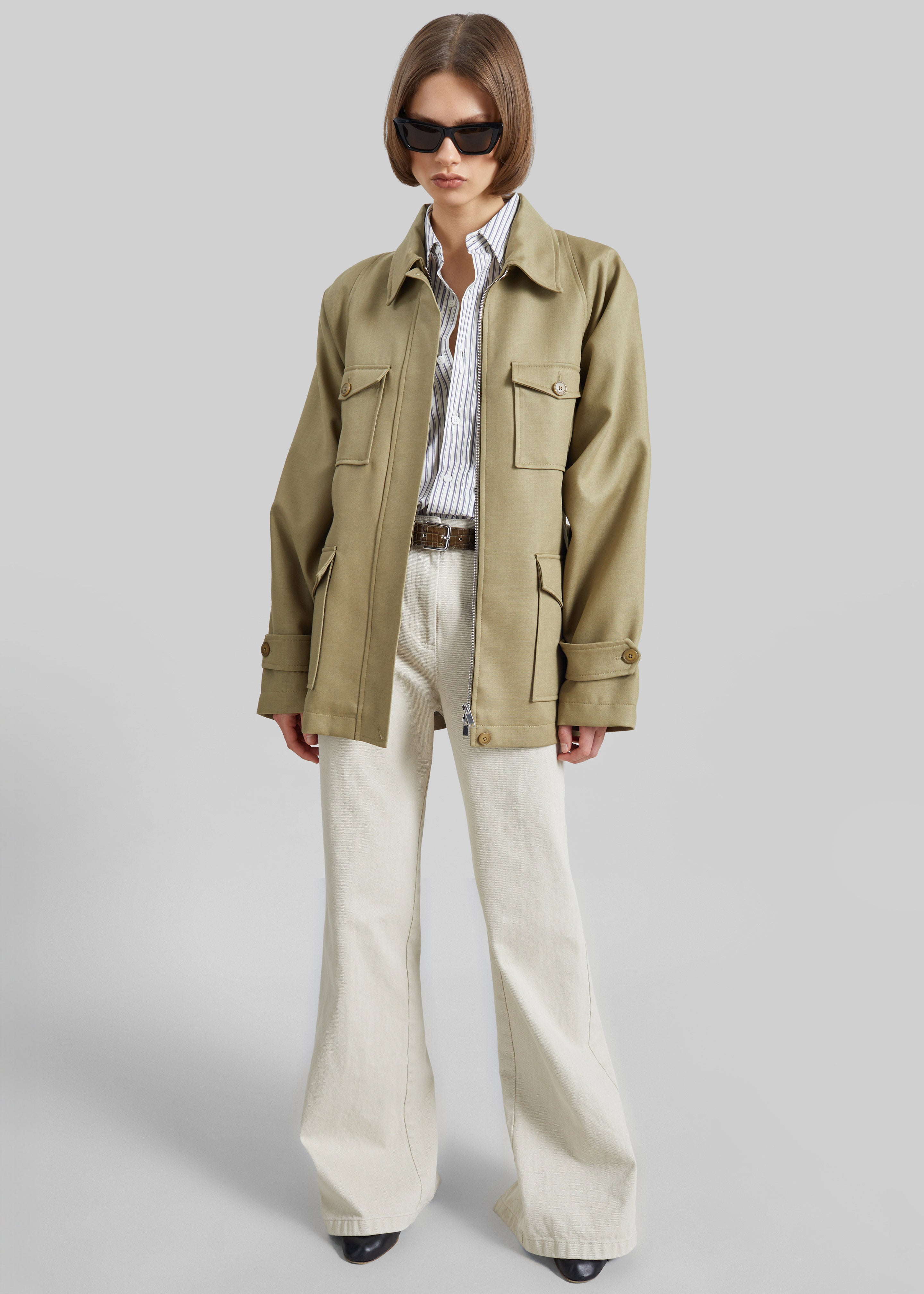 Kelia Padded Utility Jacket - Sage - 2