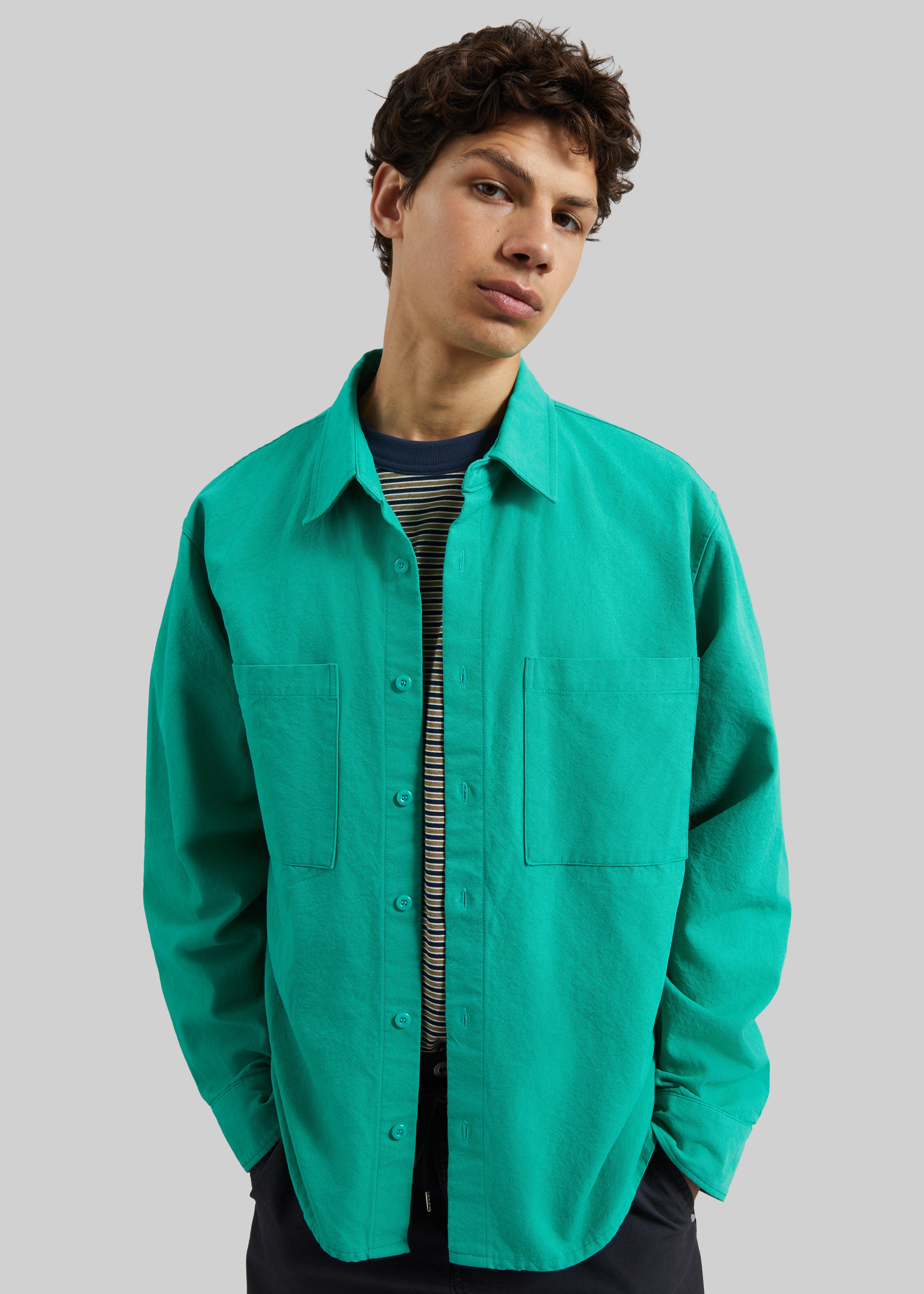 Keller Cotton Shirt - Green - 1