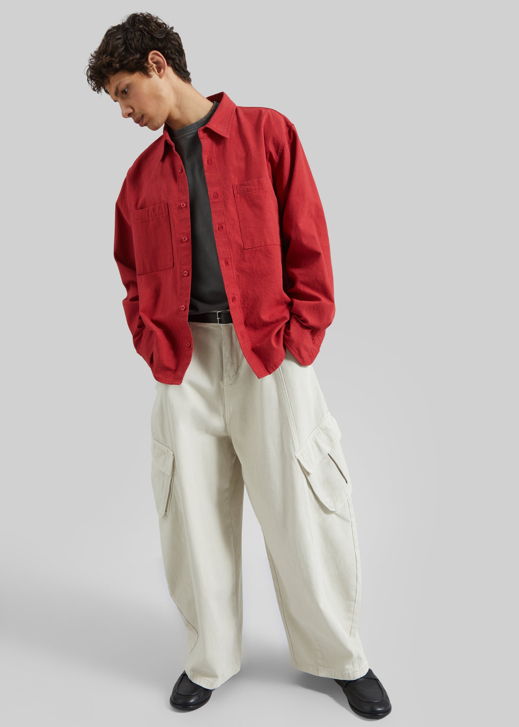 Shop the look image for Keller Cotton Shirt - Red
