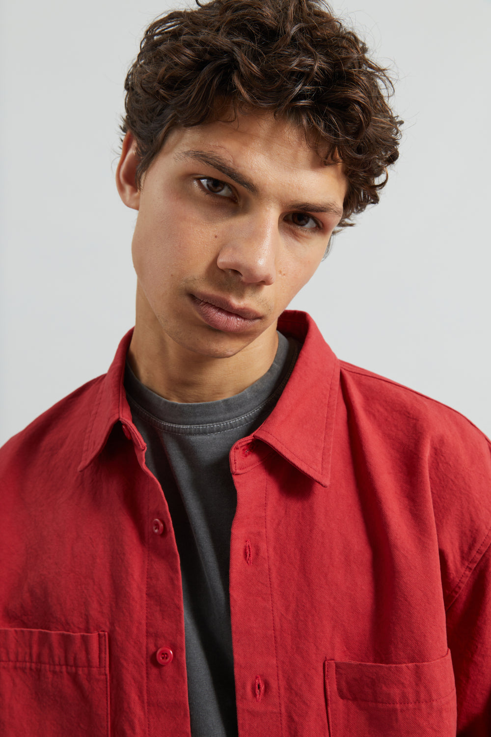 Keller Cotton Shirt - Red - 1