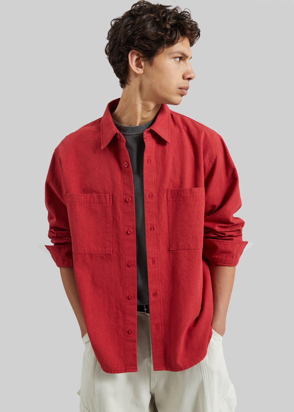 Keller Cotton Shirt - Red - 1