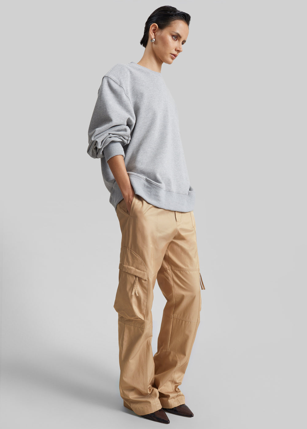 Kelly Cotton Cargo Pants - Camel - 1