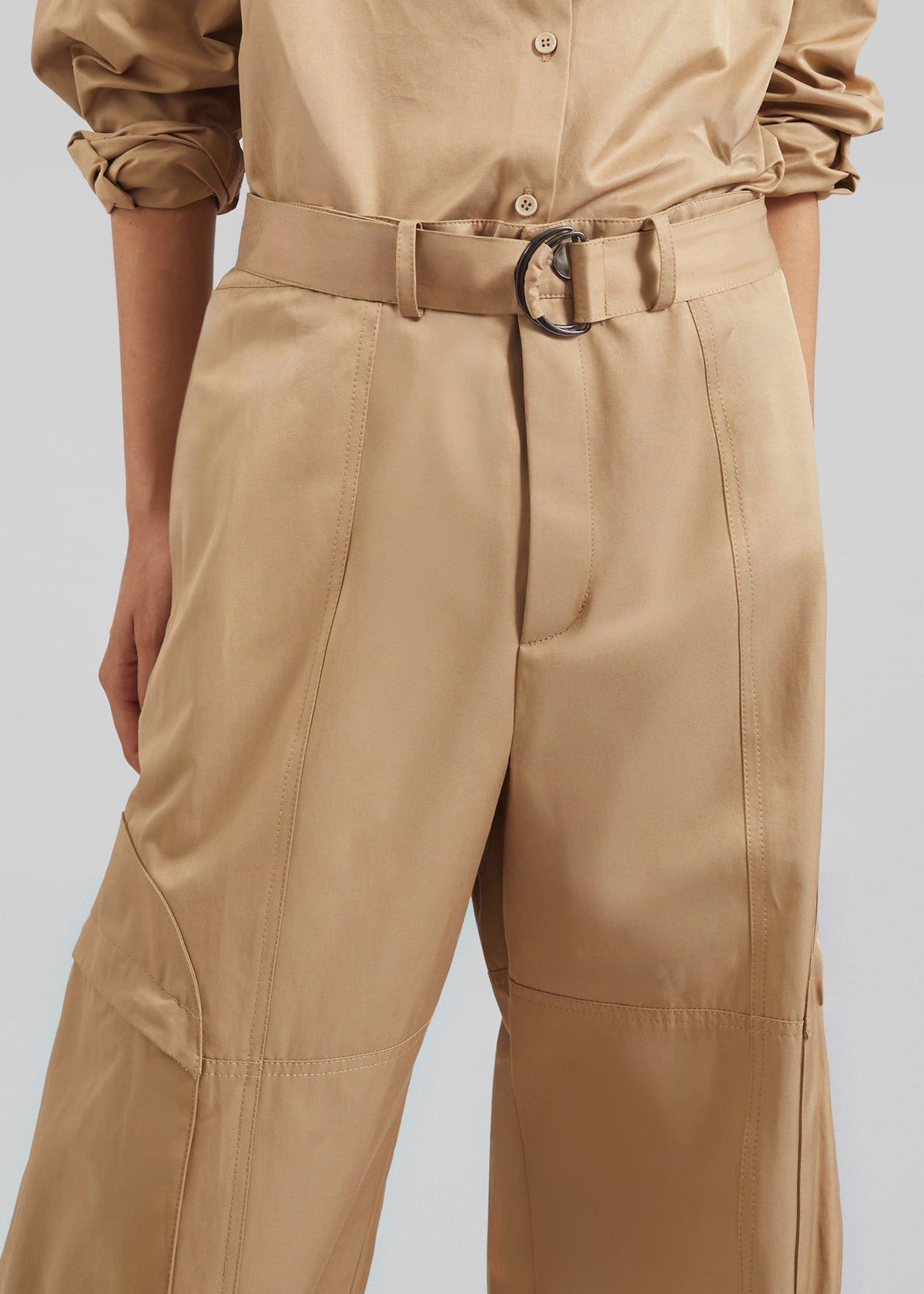 Kelly Cotton Cargo Pants - Camel - 5