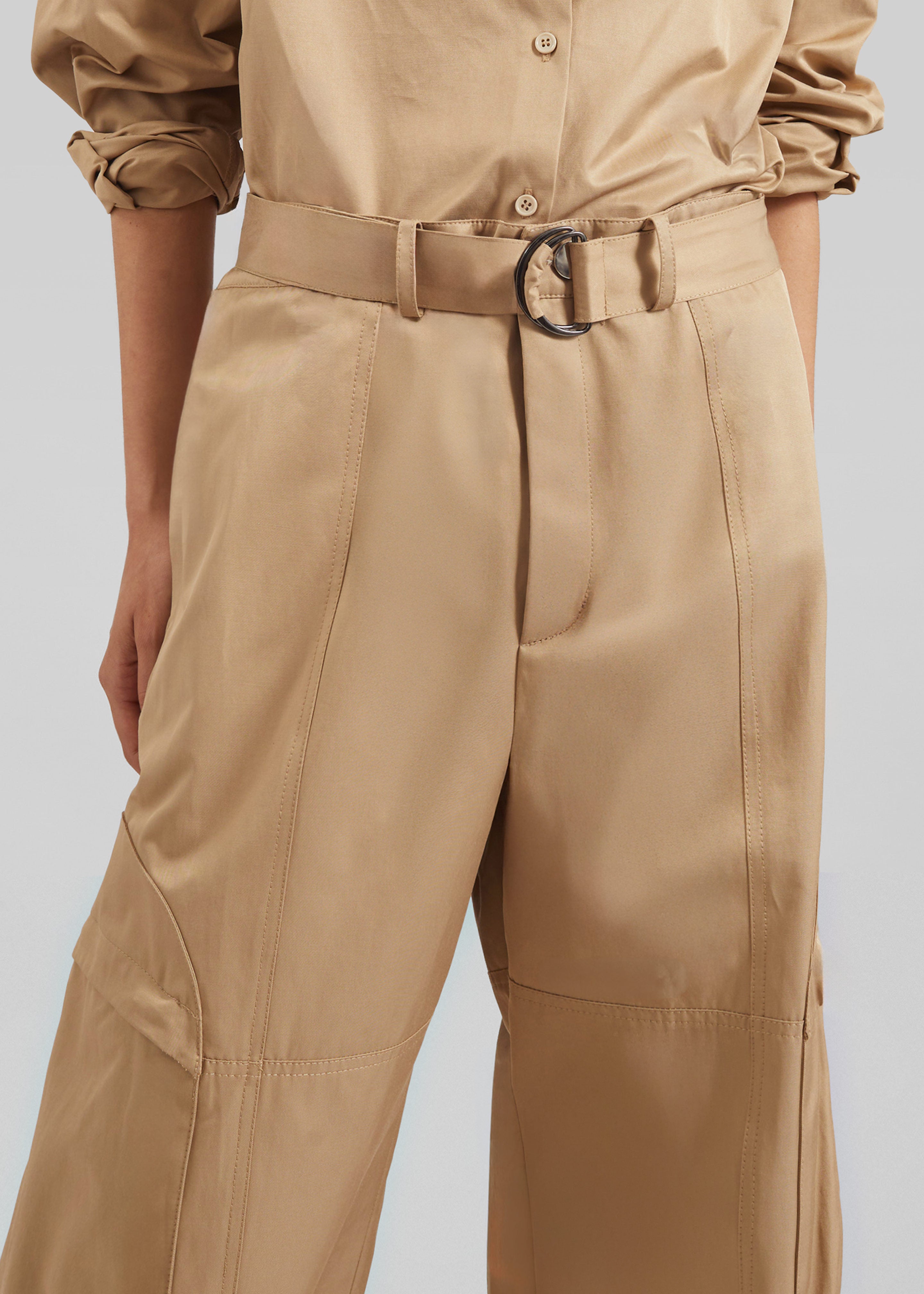 Kelly Cotton Cargo Pants - Camel - 5