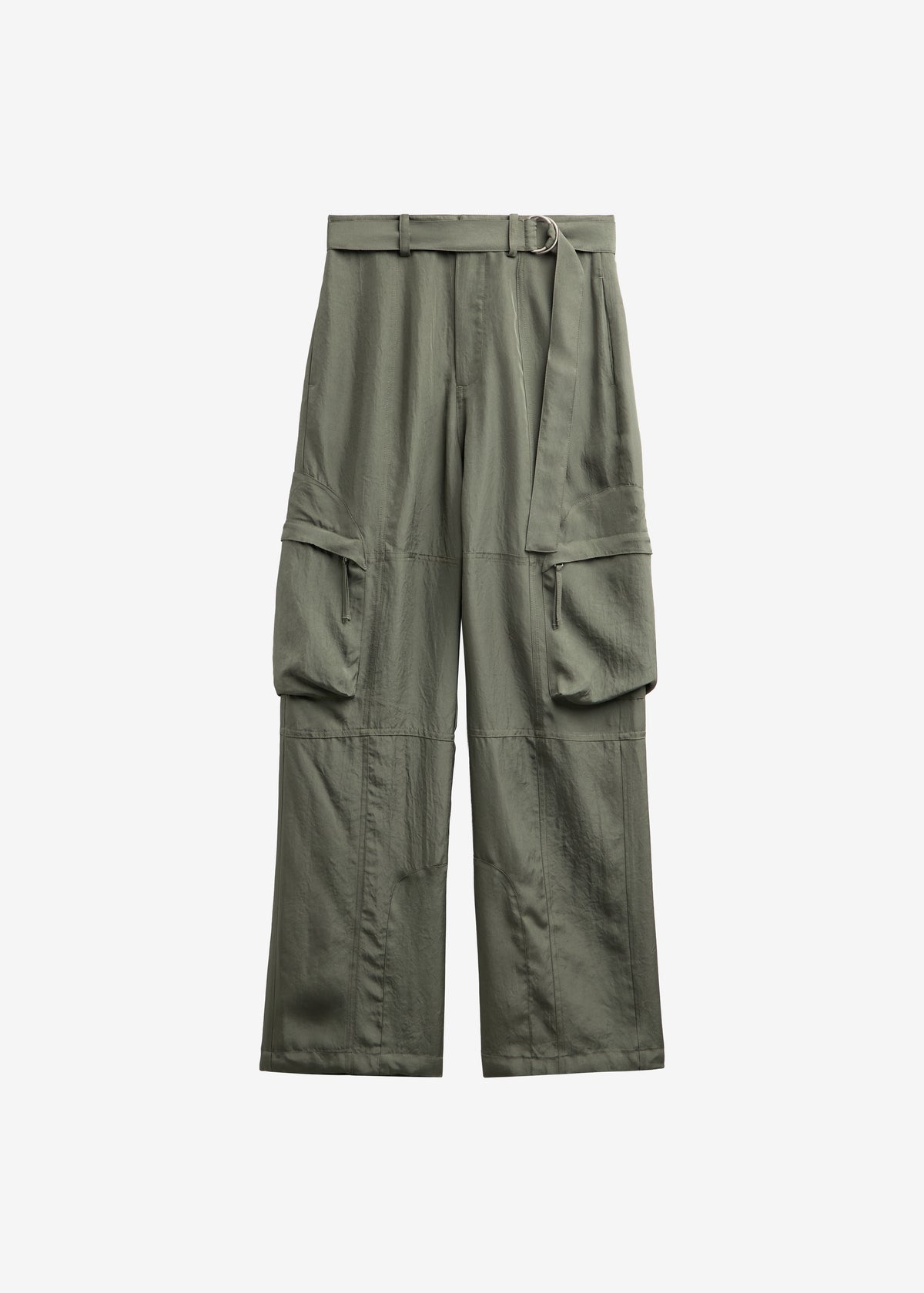 Kelly Fluid Cargo Pants - Moss Green - 8