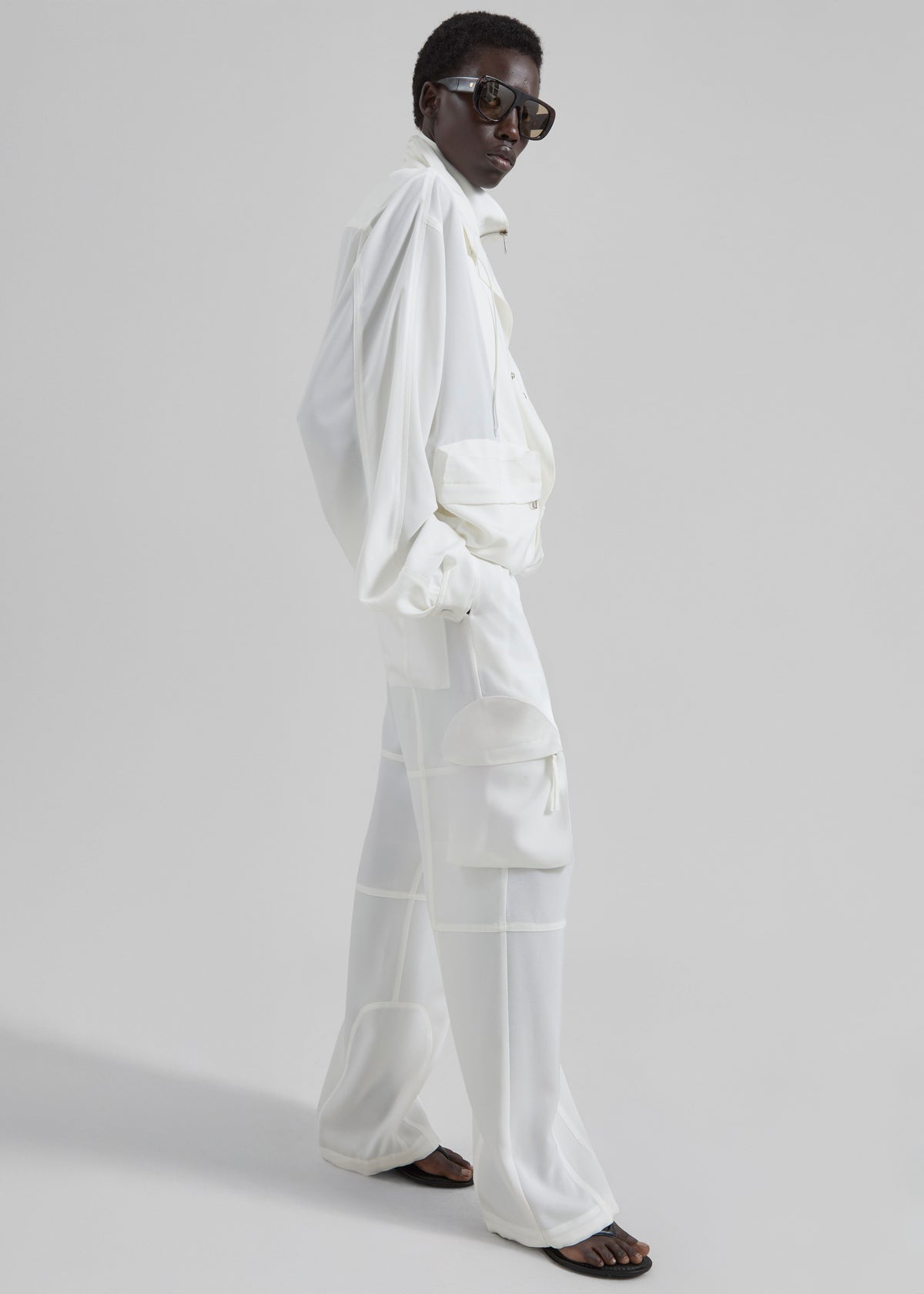 Kelly Fluid Cargo Pants - White - 6