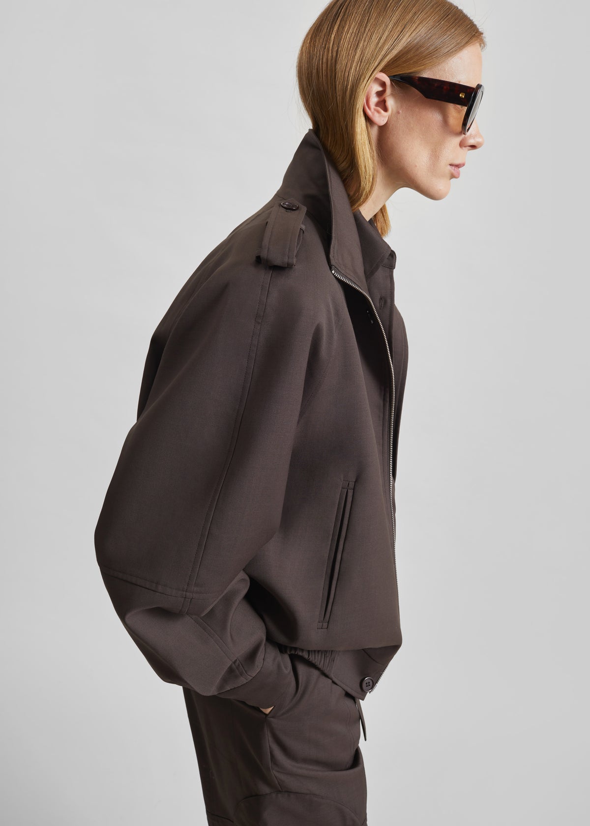 Kelly Padded Blouson - Brown - 2