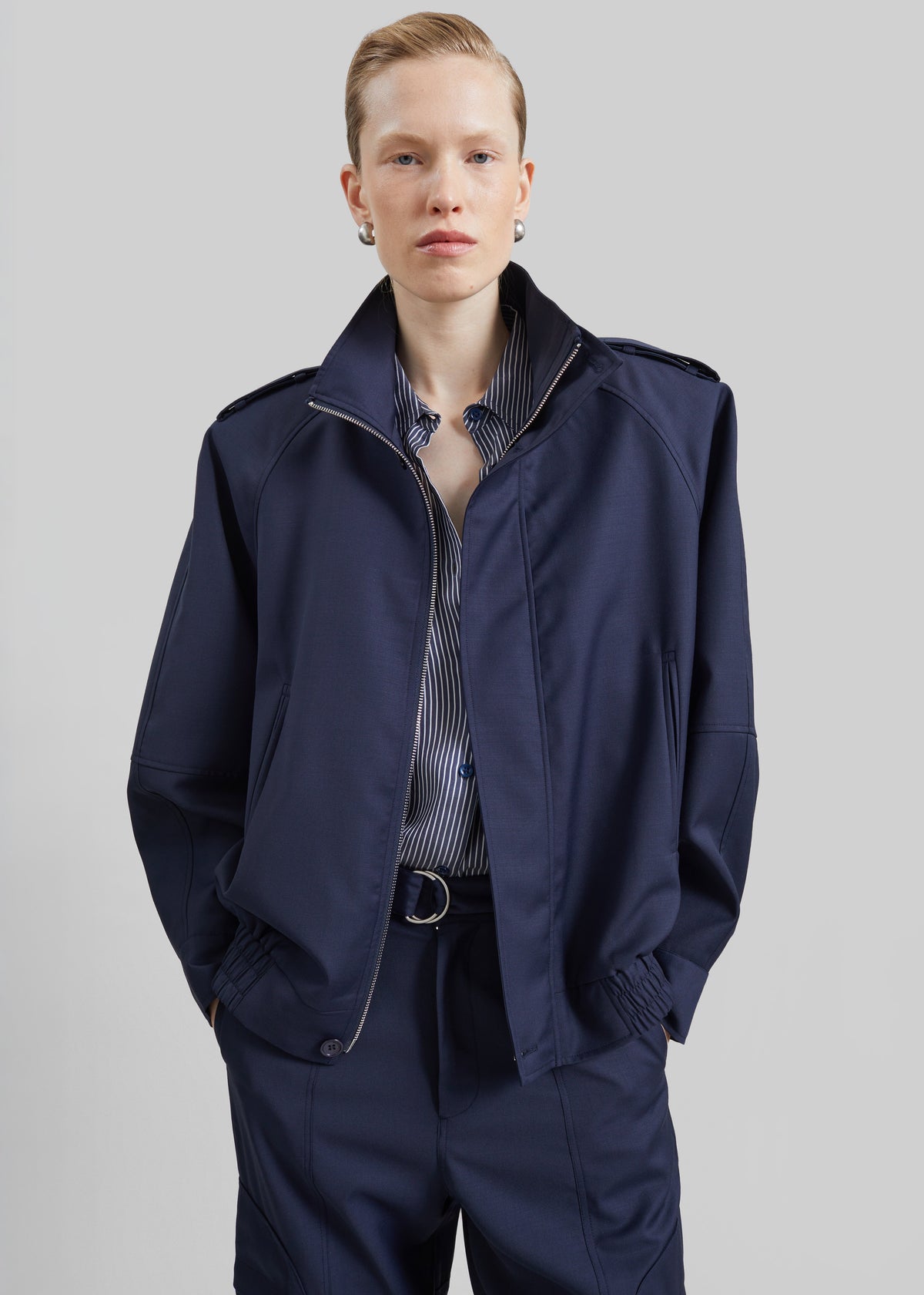 Kelly Padded Blouson - Navy - 6
