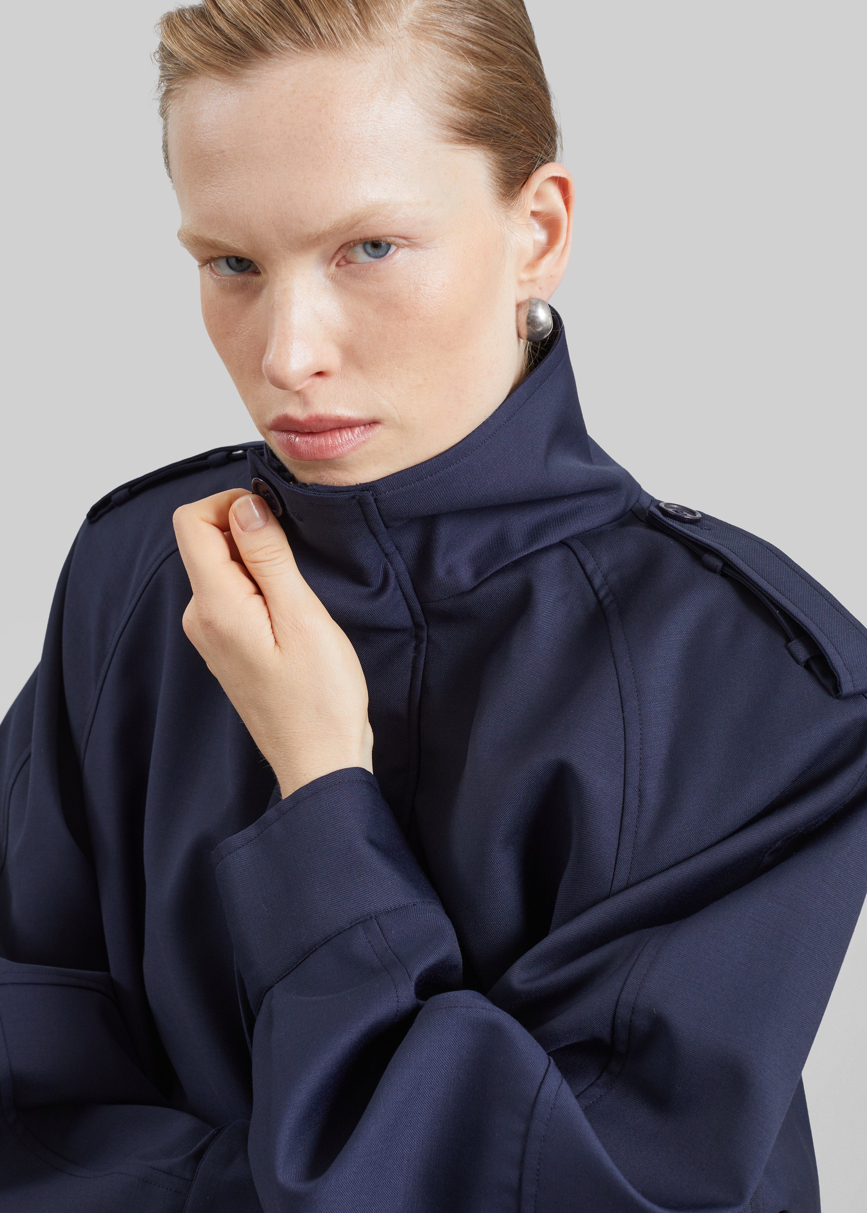 Kelly Padded Blouson - Navy - 4