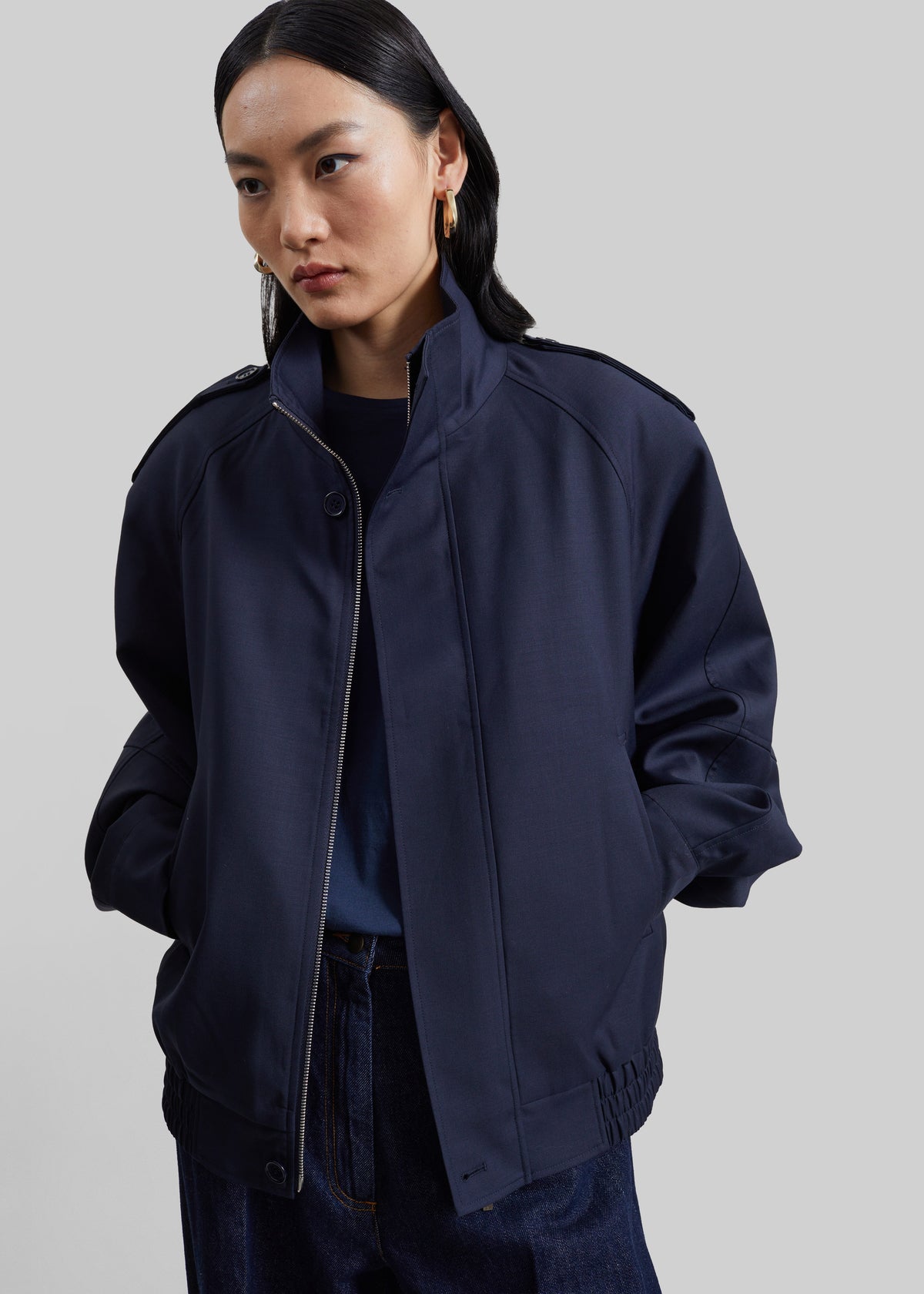 Kelly Padded Blouson - Navy - 10