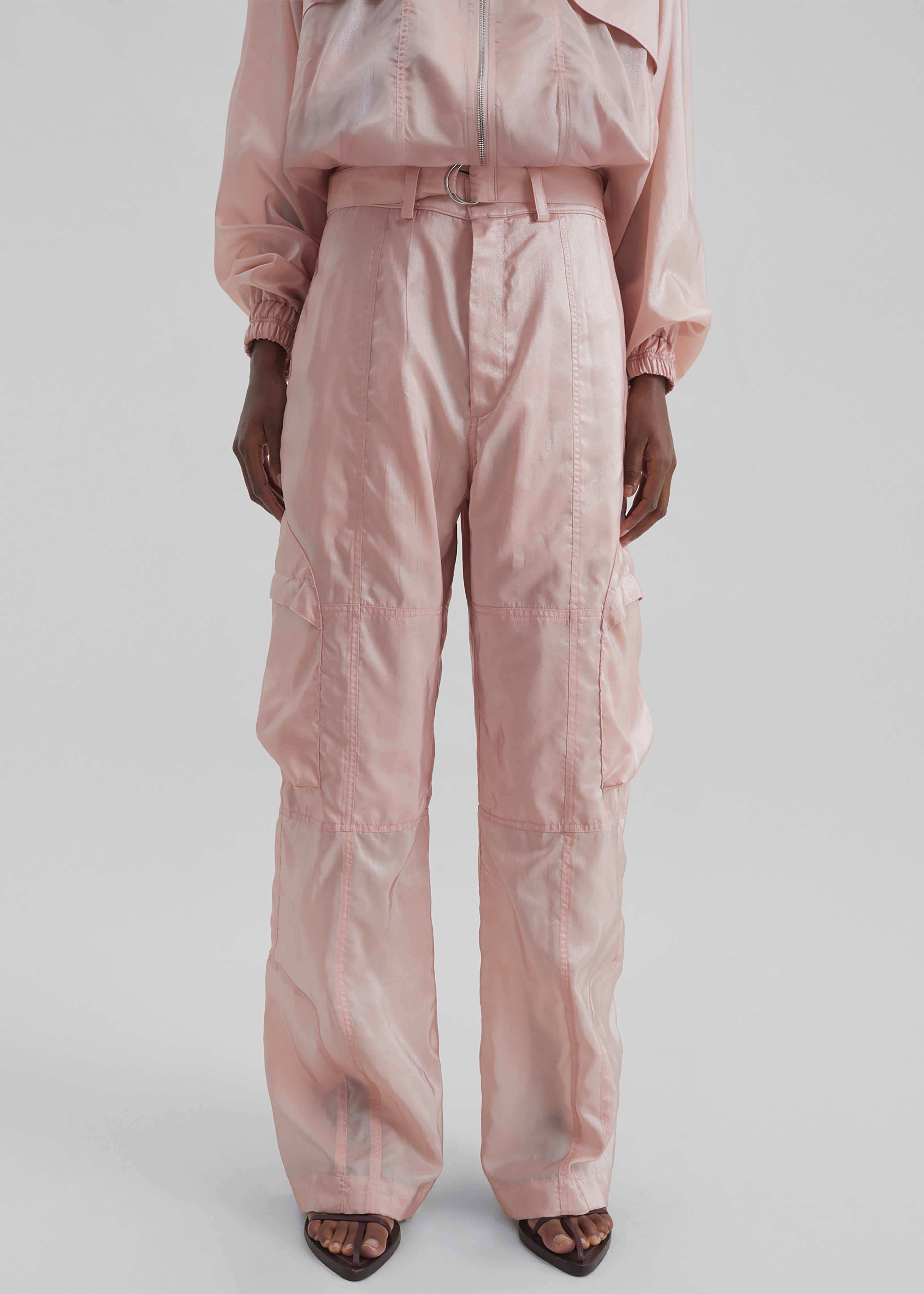 Kelly Sheer Cargo Pants - Pink - 6