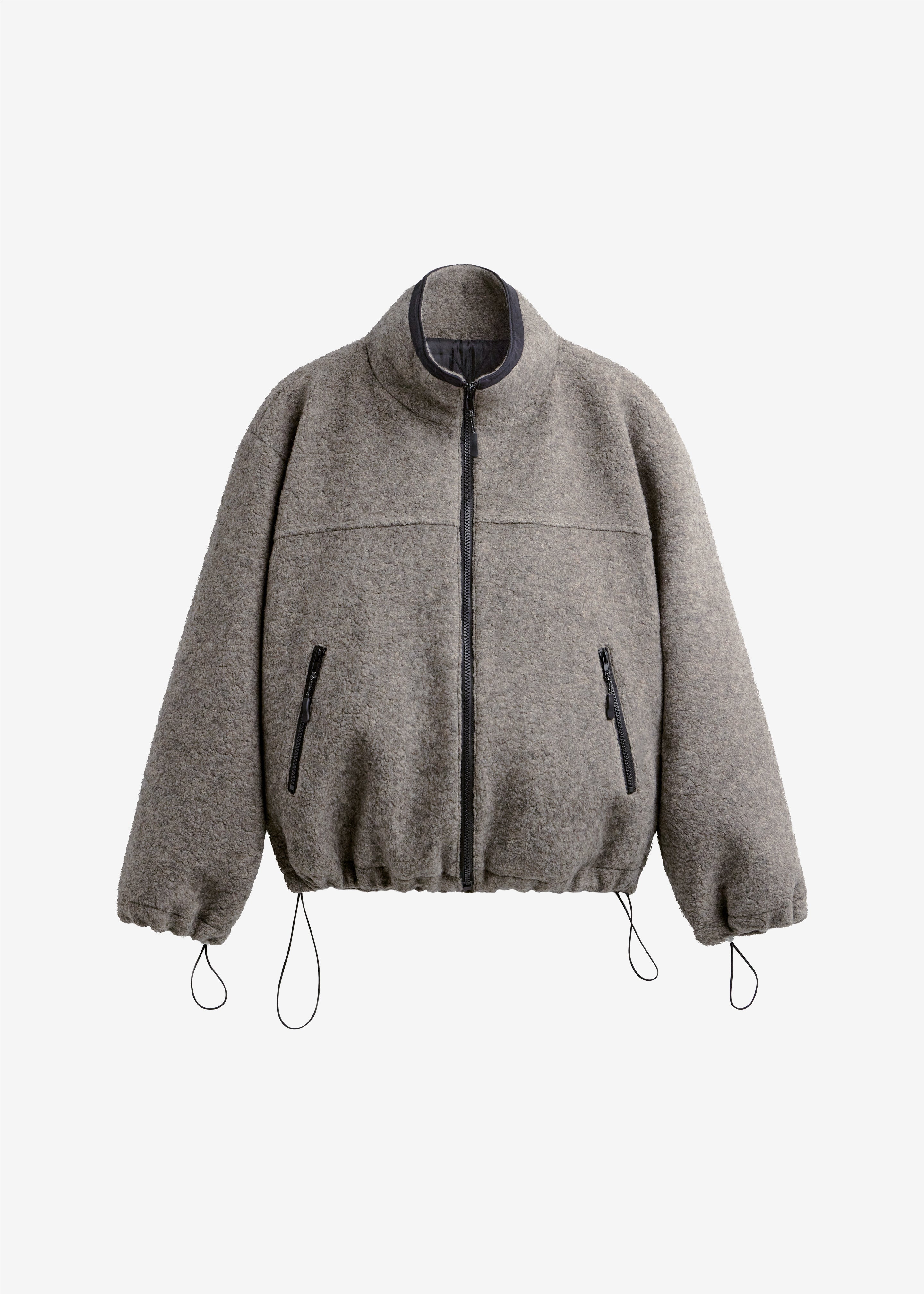 Kenei Fleece Zip Jacket - Greige Melange – The Frankie Shop