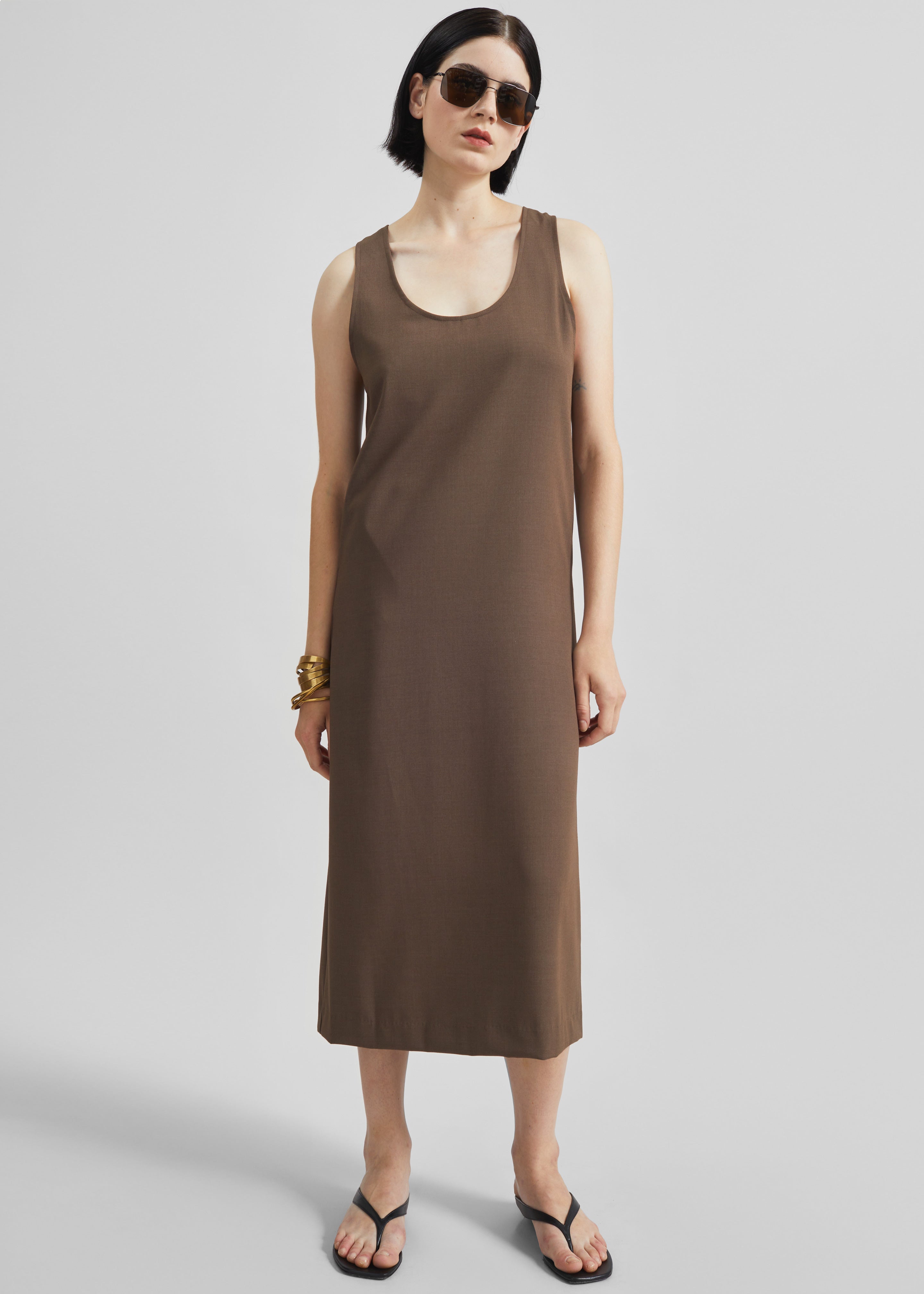 Kenmare Midi Dress - Brown - 1