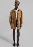 Kensal Suede Field Jacket - Camel