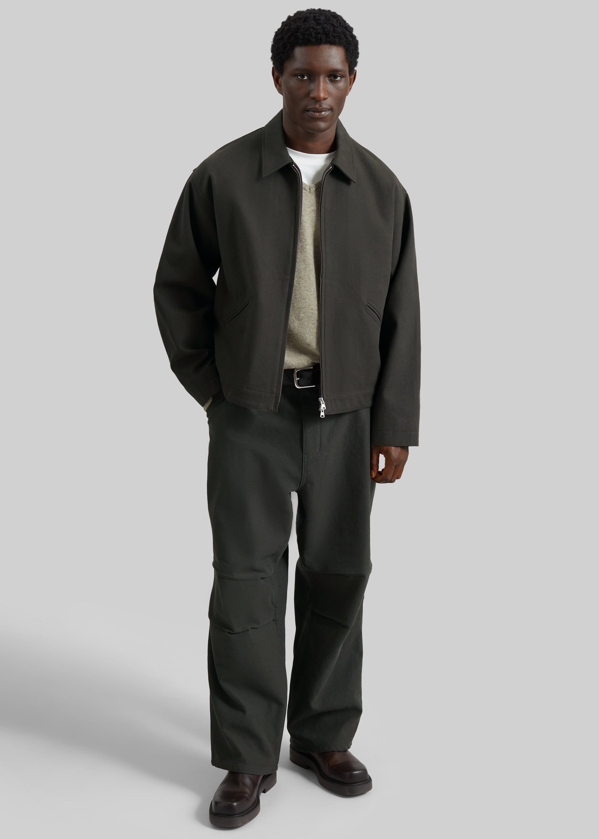 Shop the look image for Kenton Cotton Pants - Charcoal