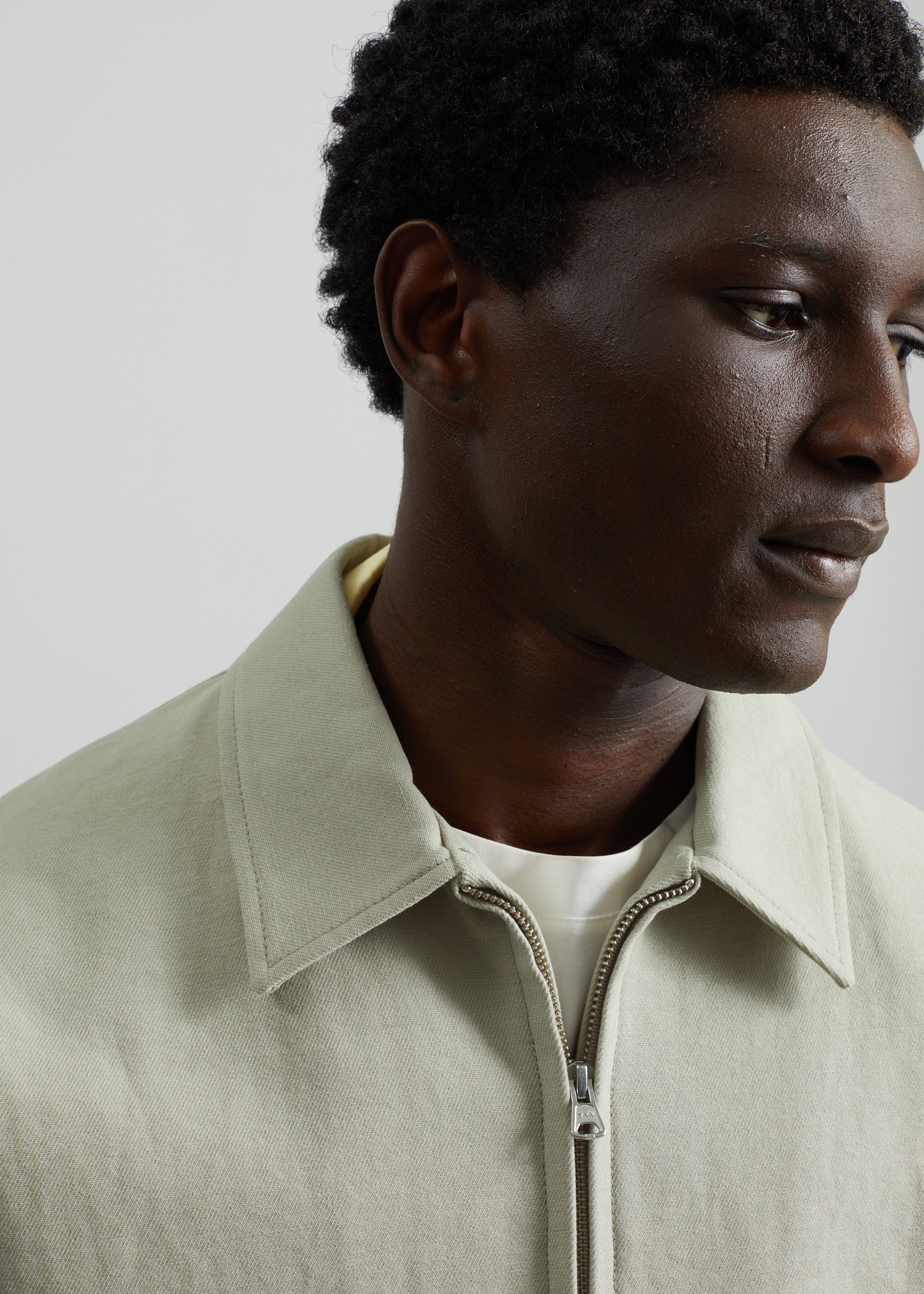 Kenton Cotton Zip Jacket - Beige - 3