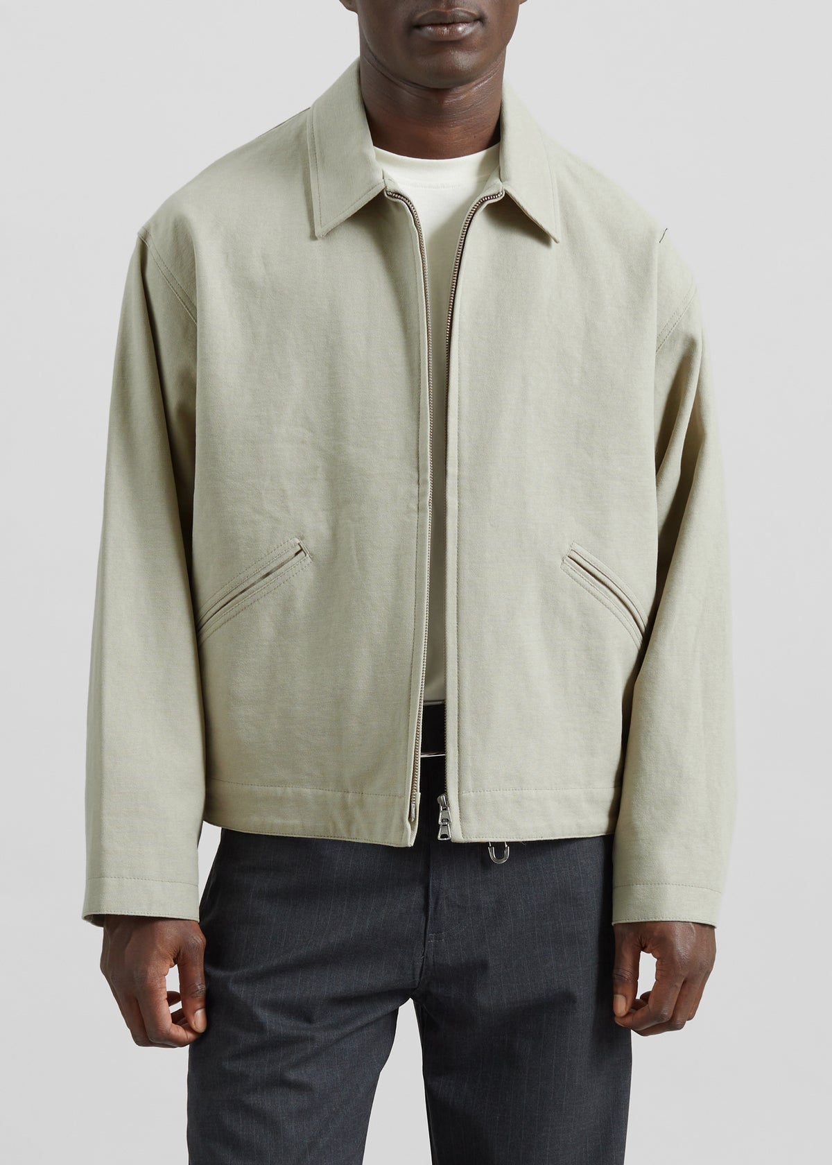 Kenton Cotton Zip Jacket - Beige - 6
