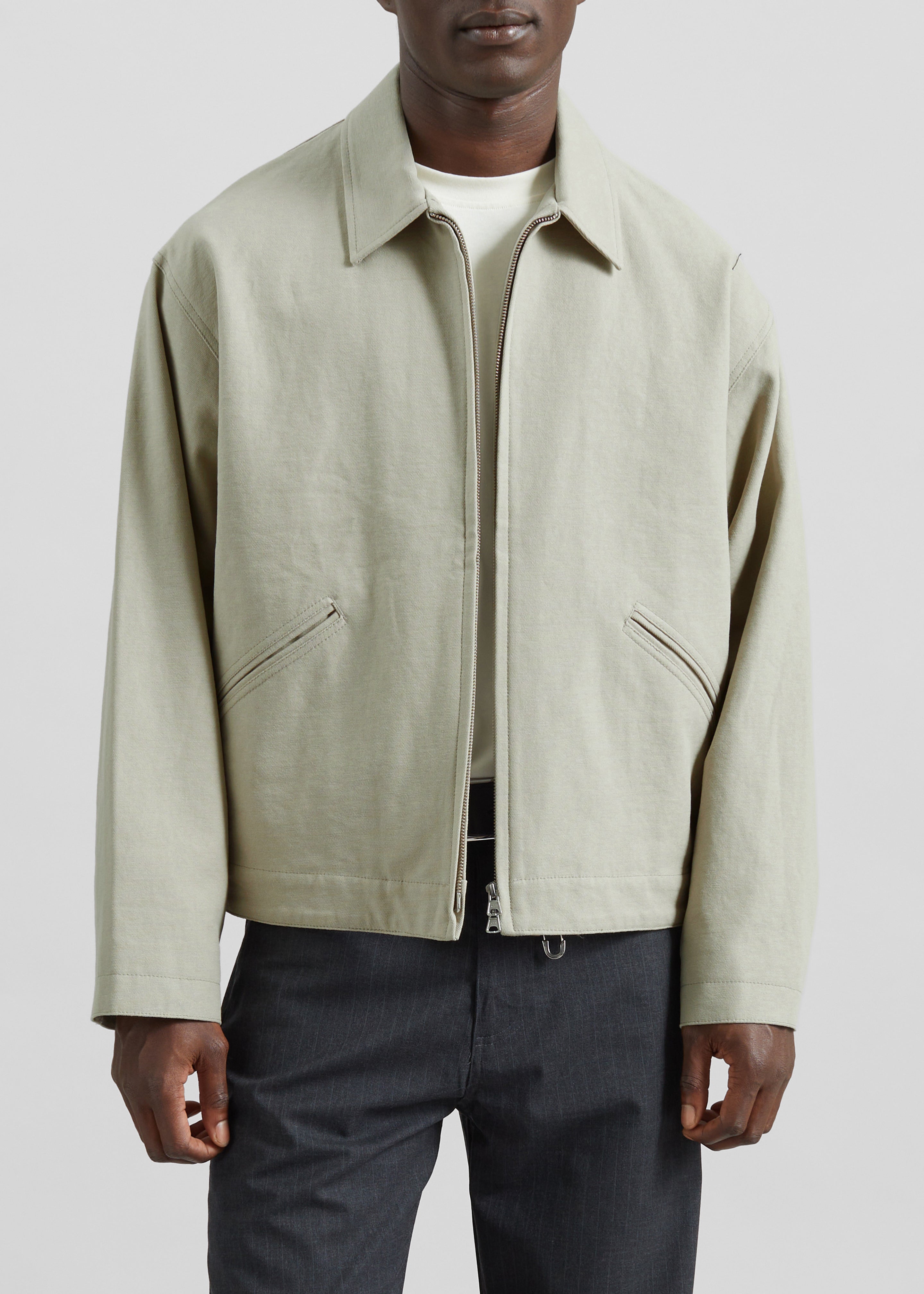 Kenton Cotton Zip Jacket - Beige - 6