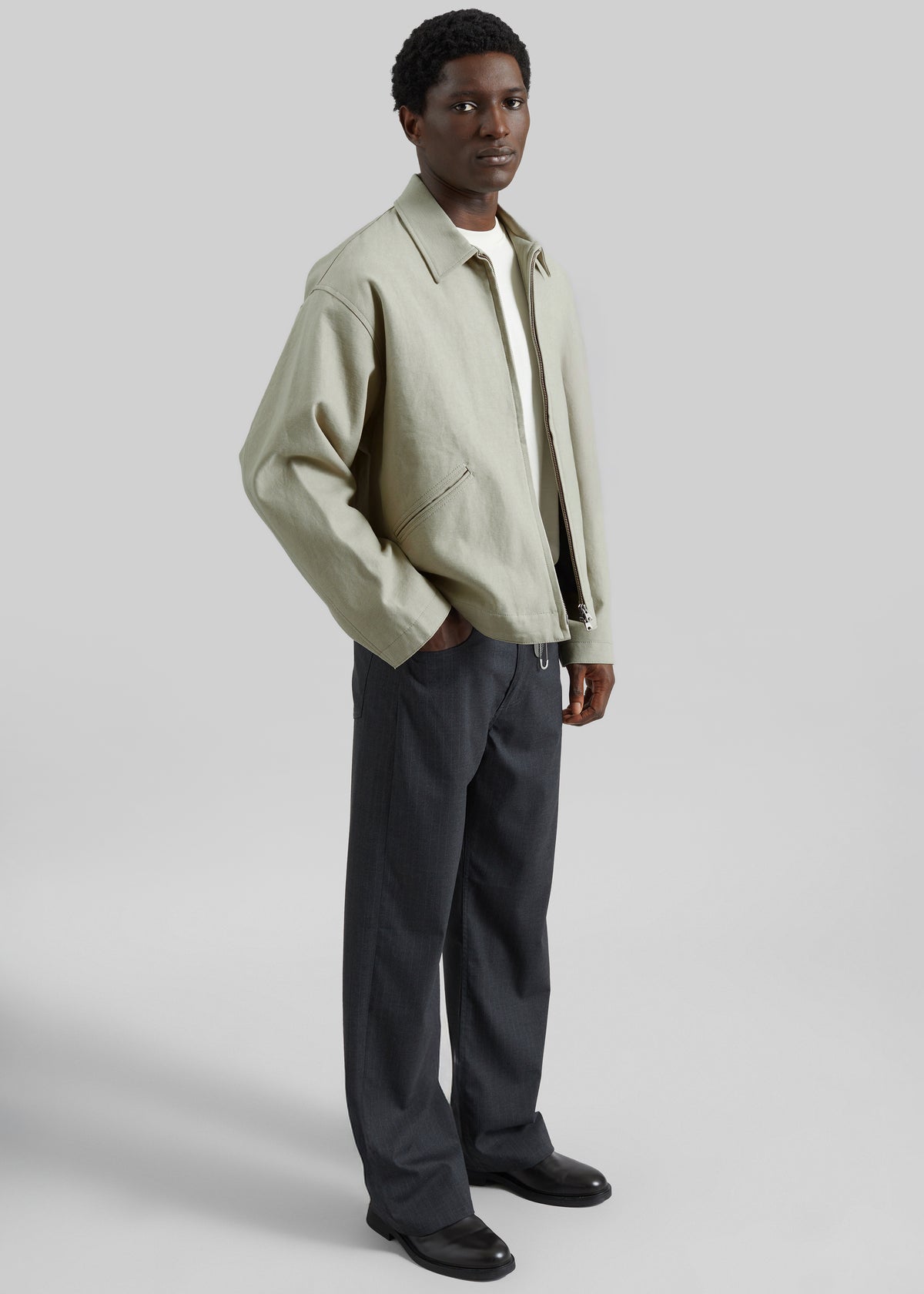 Kenton Cotton Zip Jacket - Beige - 11