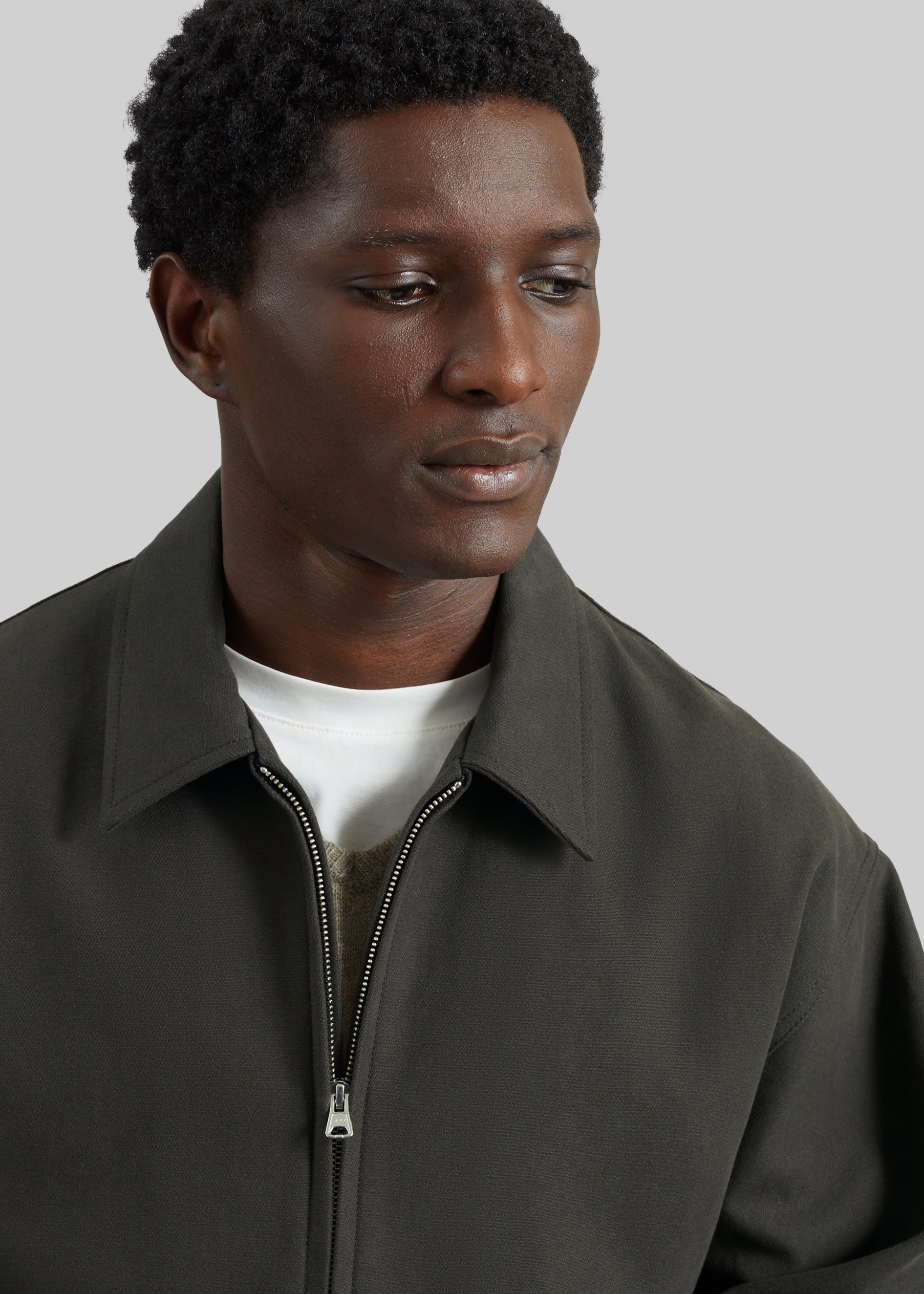 Kenton Cotton Zip Jacket - Charcoal – The Frankie Shop