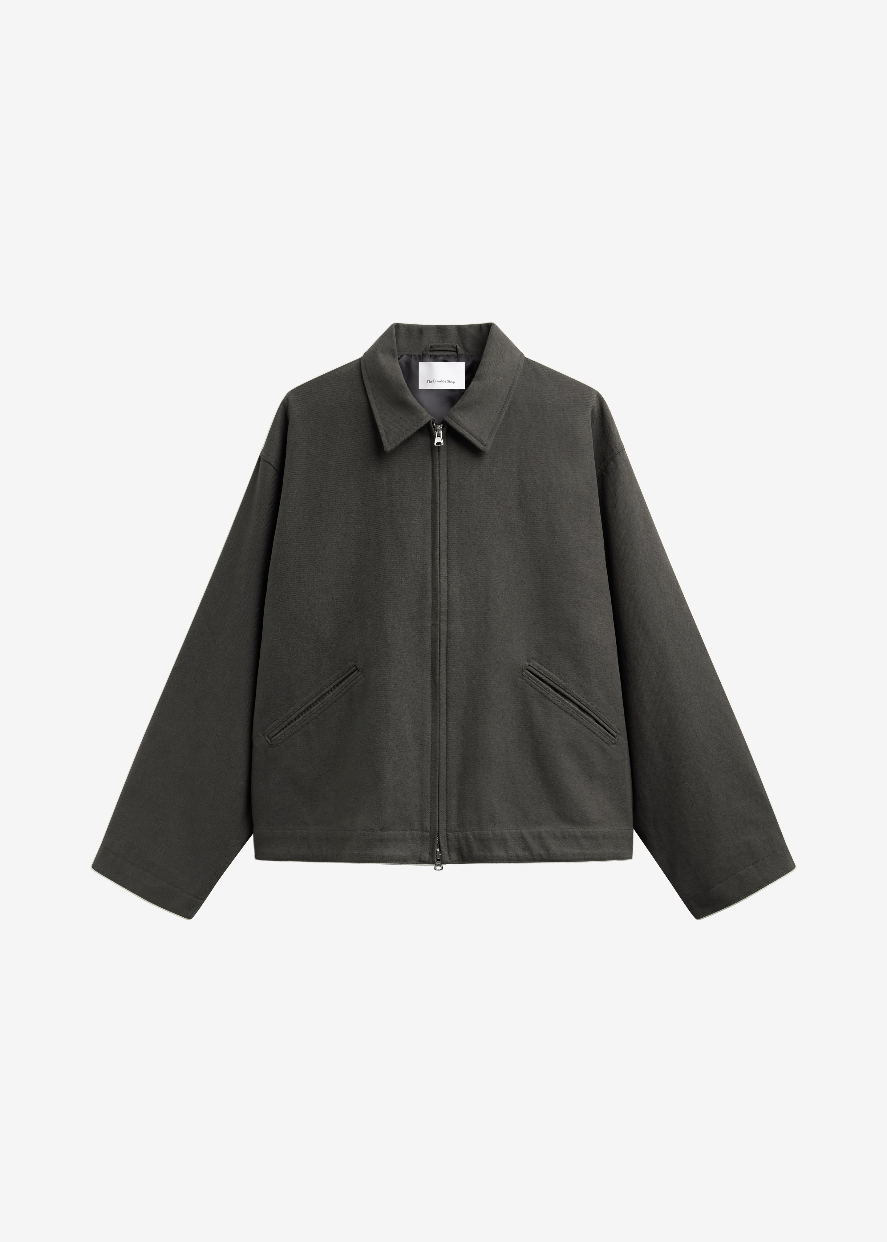Kenton Cotton Zip Jacket - Charcoal - 8