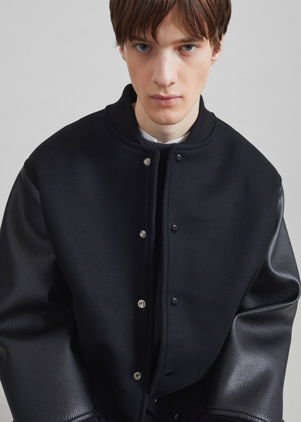 Kerava Oversized Bomber Jacket - Black - 1