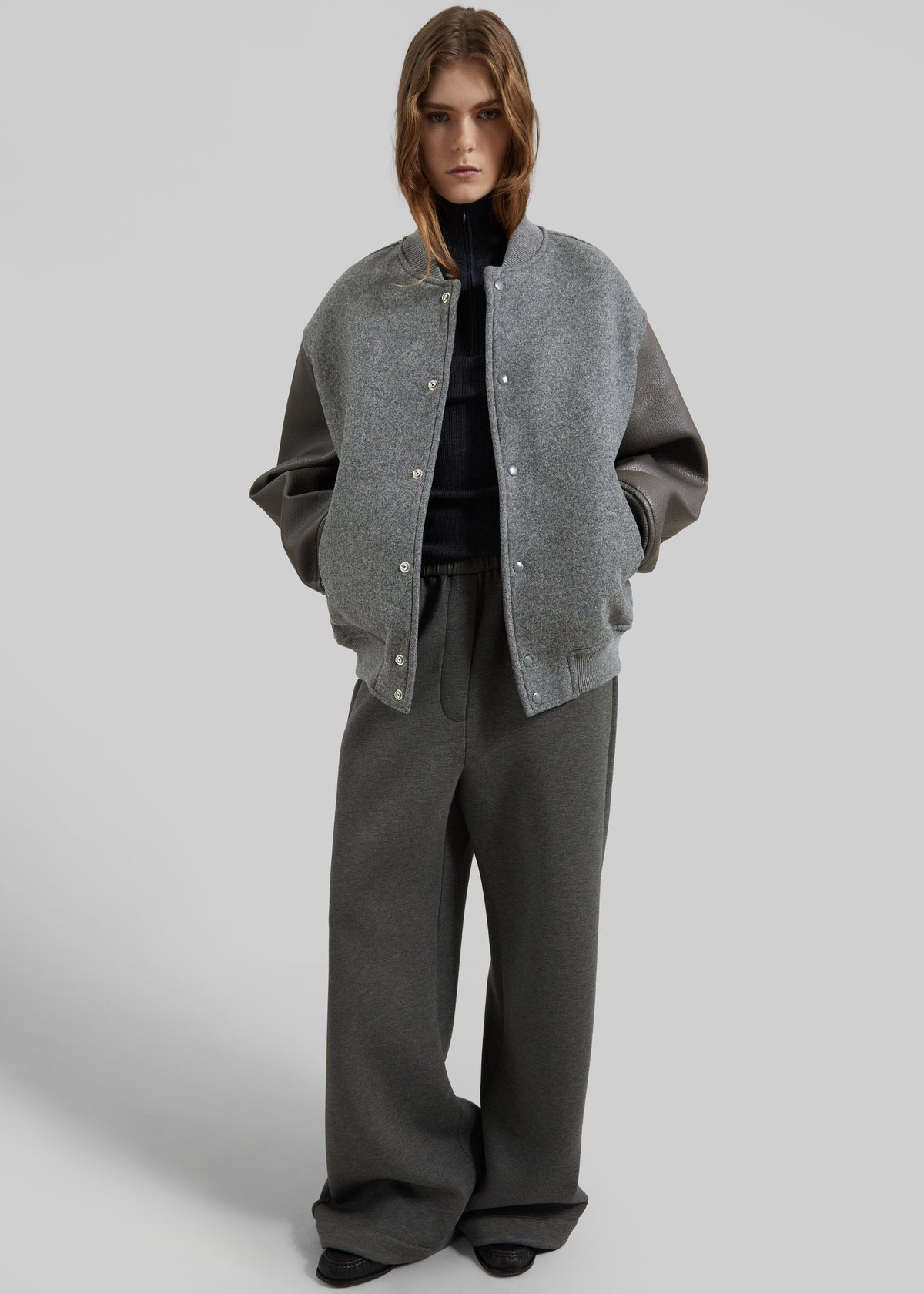 Kerava Oversized Bomber Jacket - Grey - 2