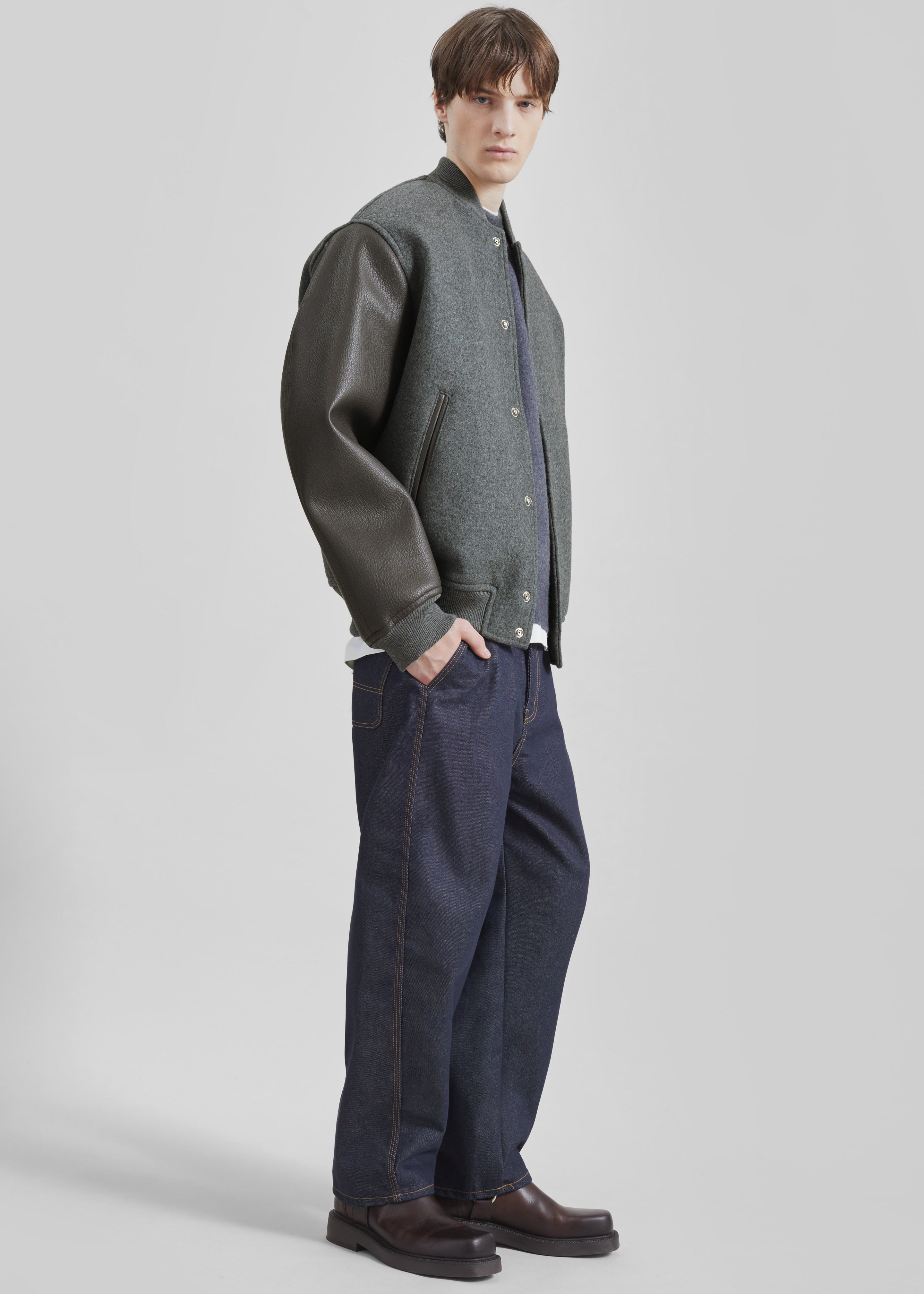 Kerava Oversized Bomber Jacket - Grey - 18