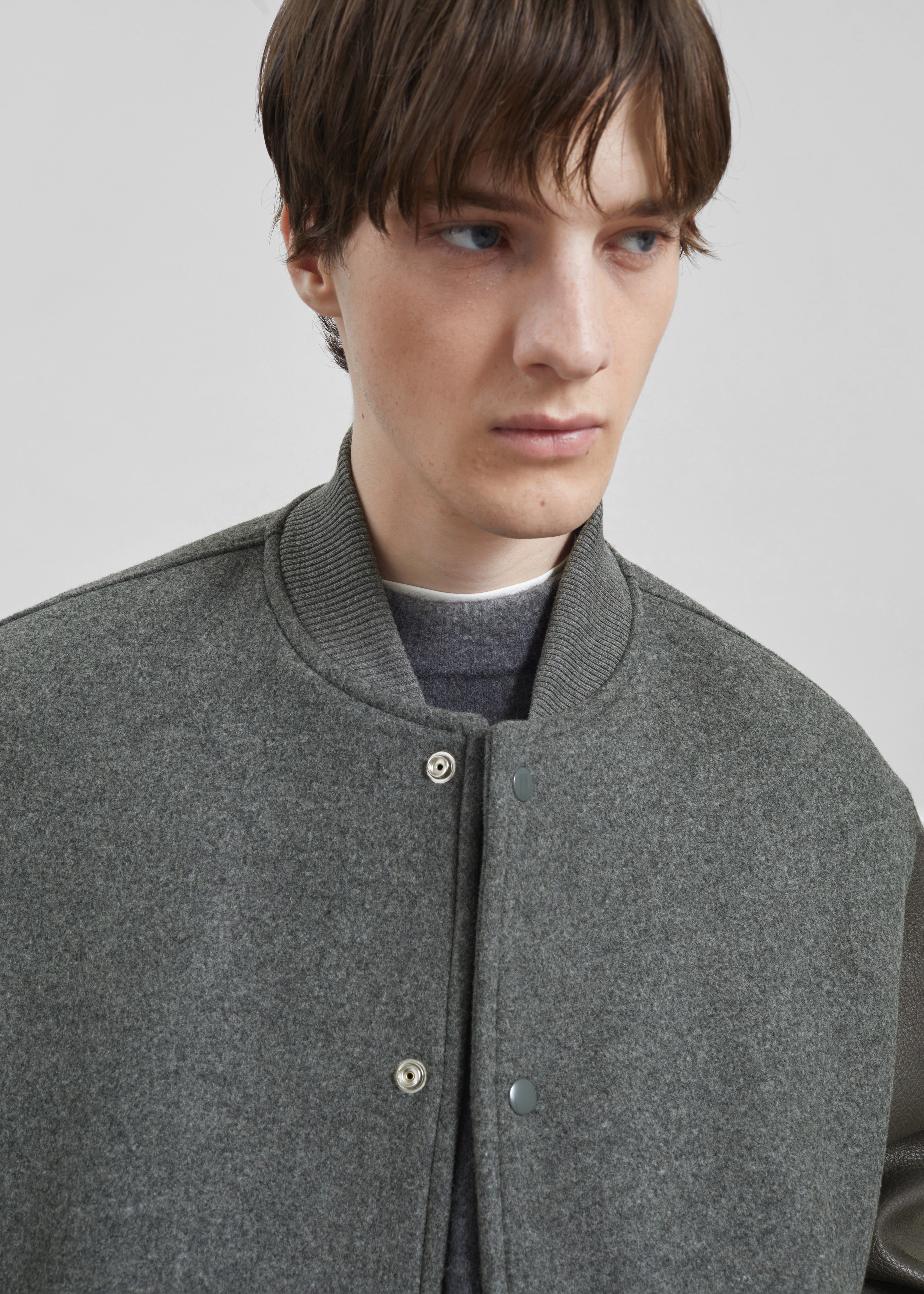 Kerava Oversized Bomber Jacket - Grey – The Frankie Shop