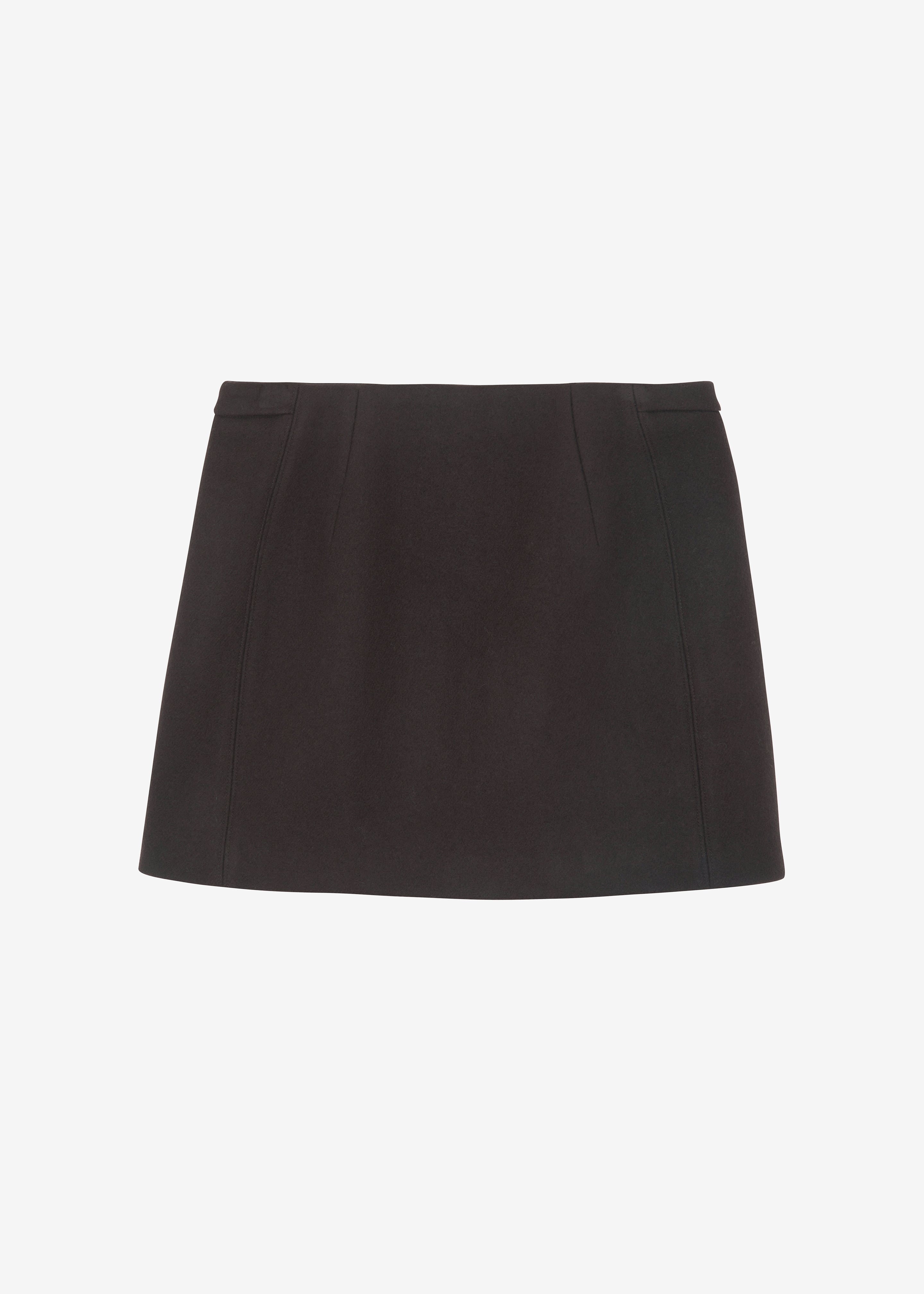 Kerrigan Wool Mini Skirt - Brown - 12