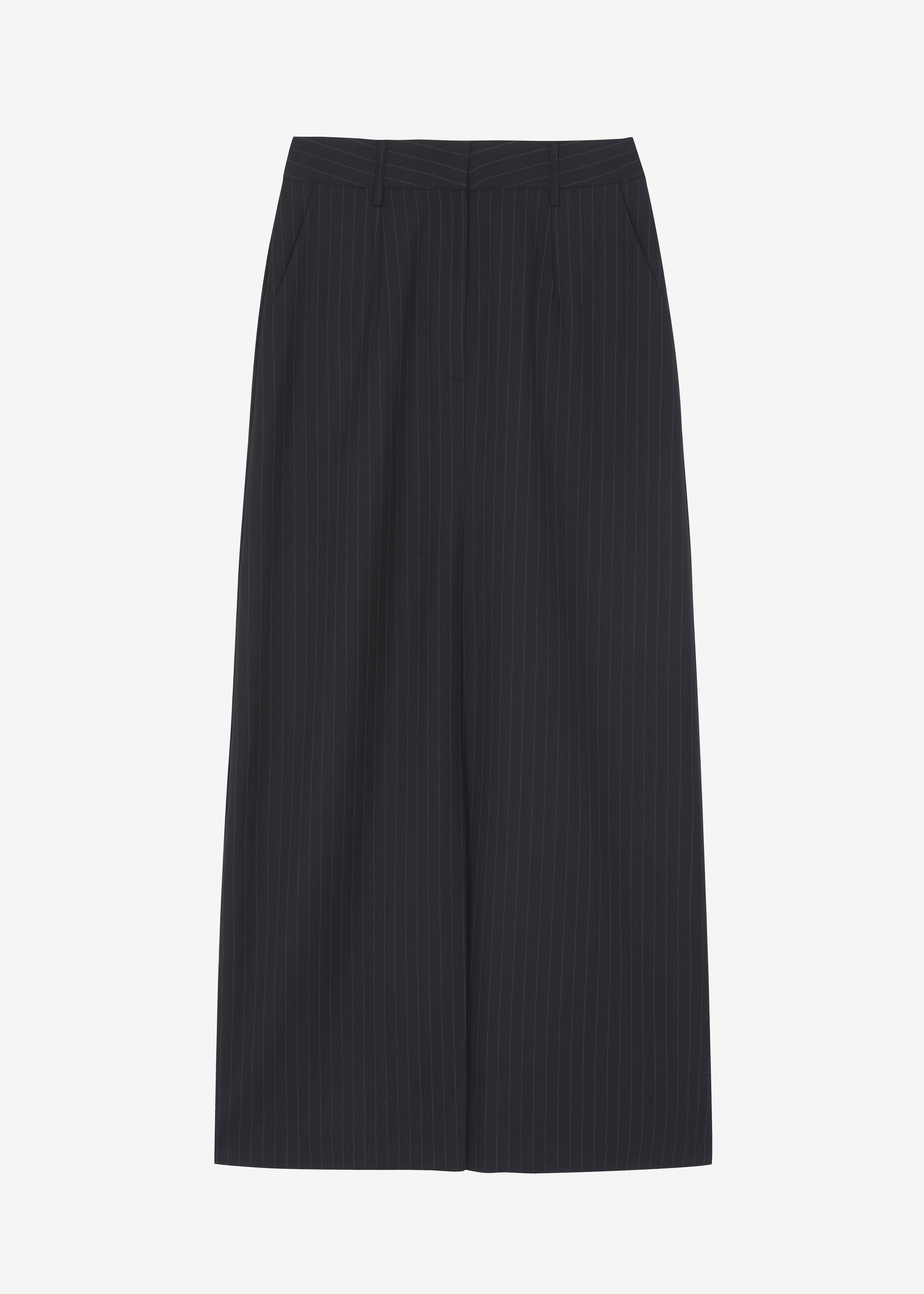 Kerry Maxi Skirt - Black Pinstripe - 15