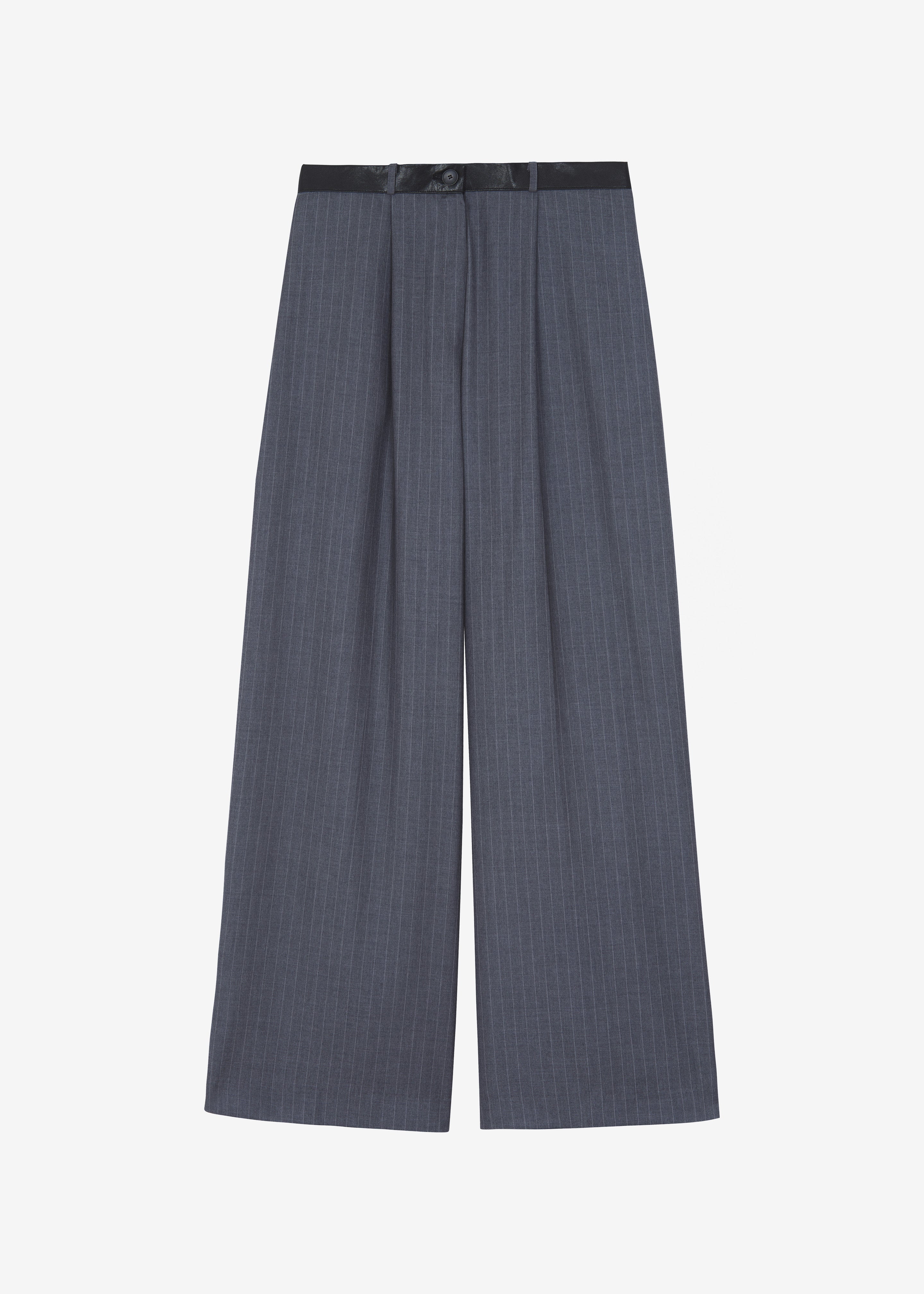 Kerry Trousers - Grey Pinstripe - 8