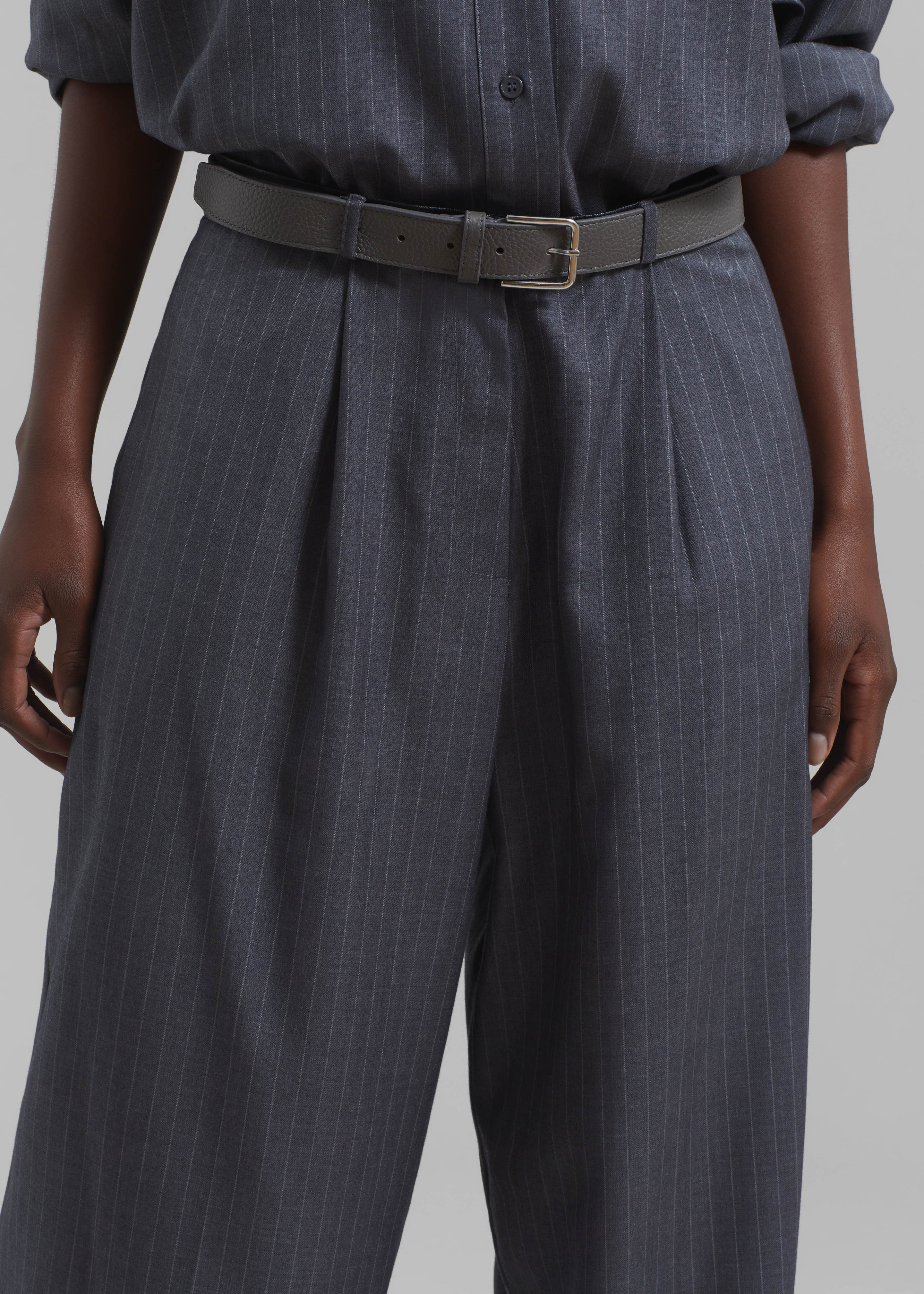 Kerry Trousers - Grey Pinstripe - 3