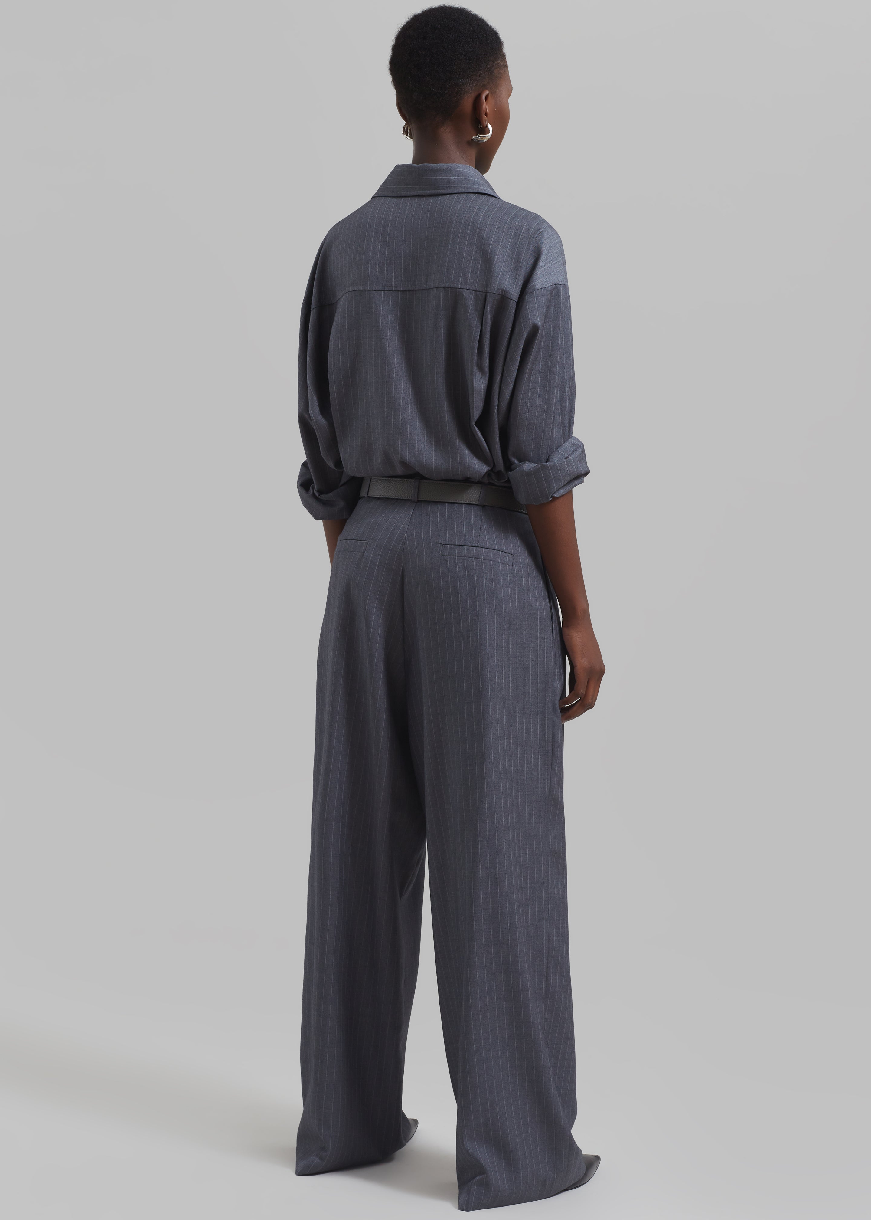 Kerry Trousers - Grey Pinstripe - 7