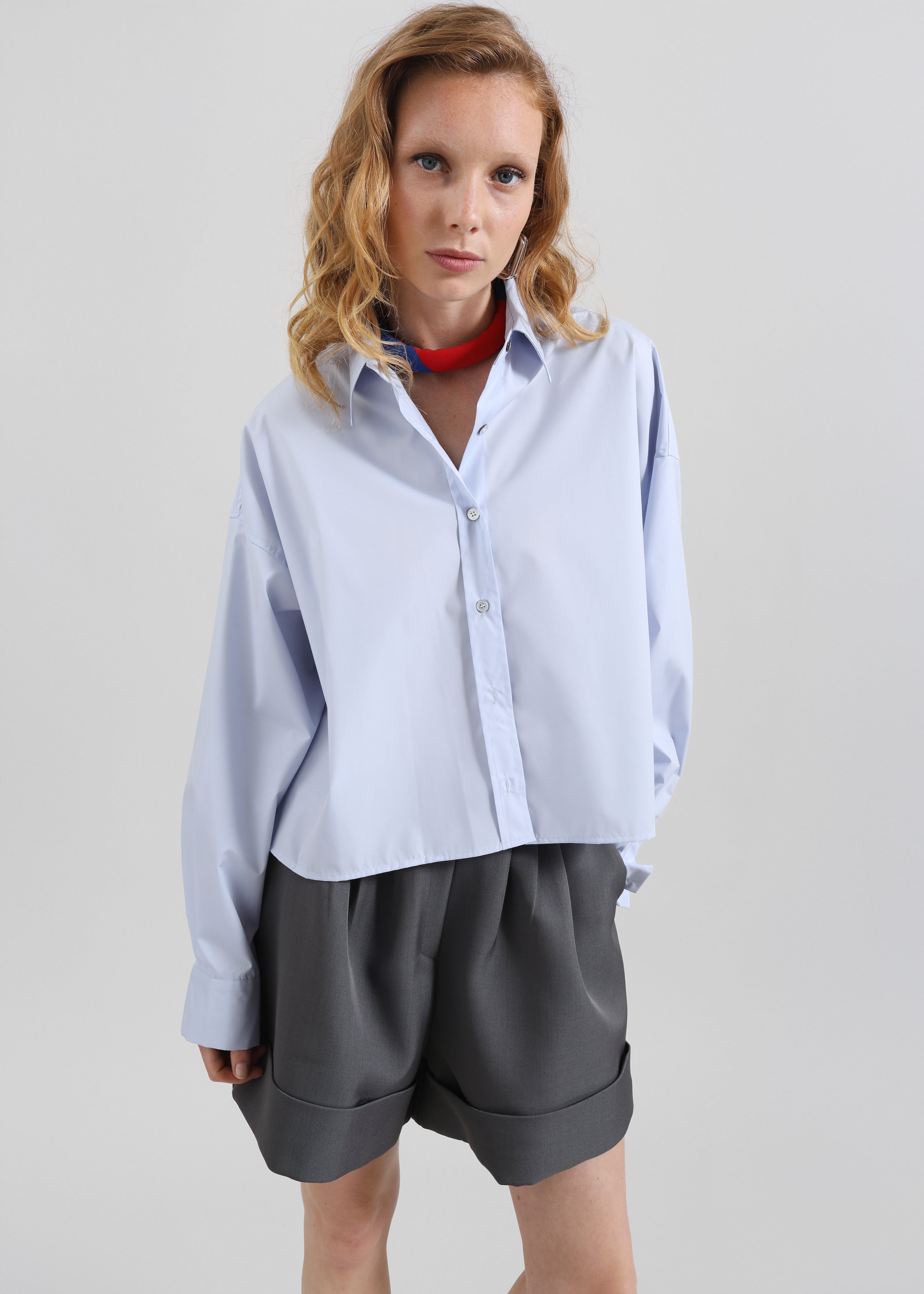Kersey Boxy Shirt - Sky Blue - 1