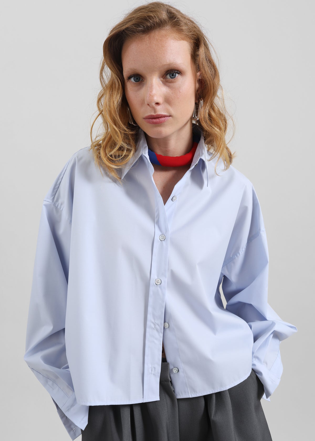 Kersey Boxy Shirt - Sky Blue - 8
