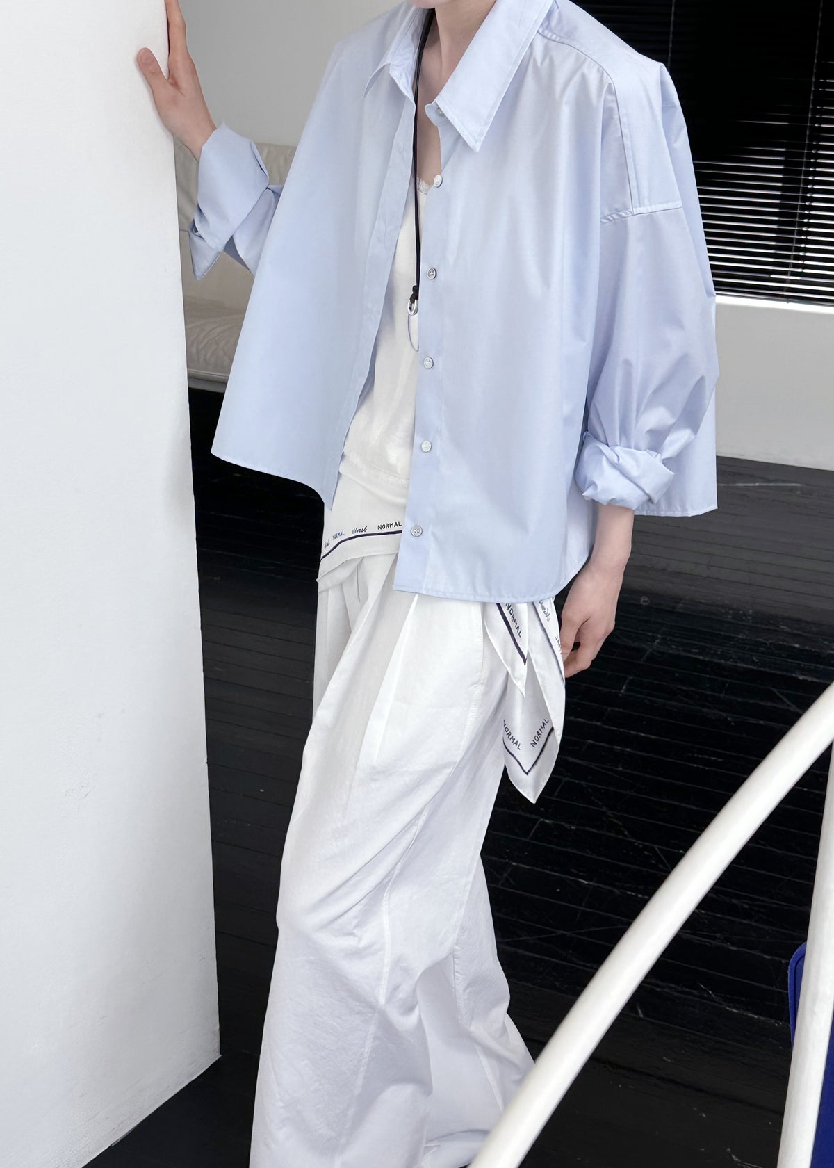 Kersey Boxy Shirt - Sky Blue - 2