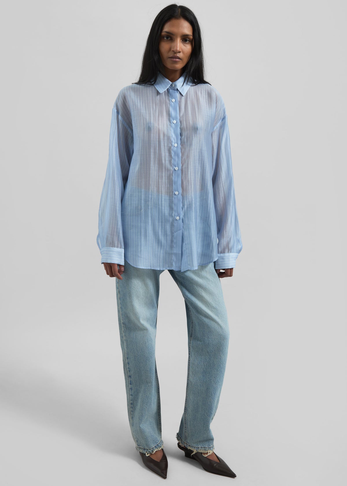 open back dress shirt Open-Back Shirt Dress in Pink
