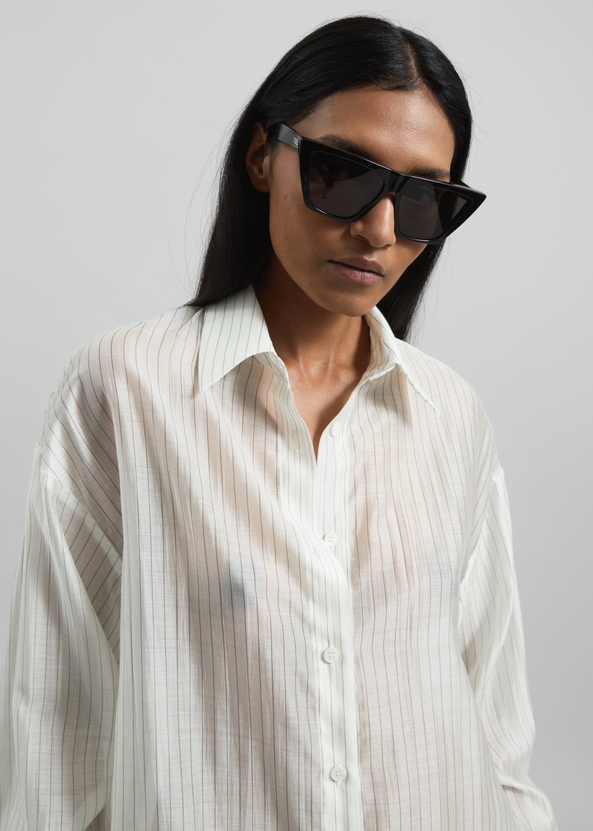 open back dress shirt Folded Open Back Shirt Pure White / L