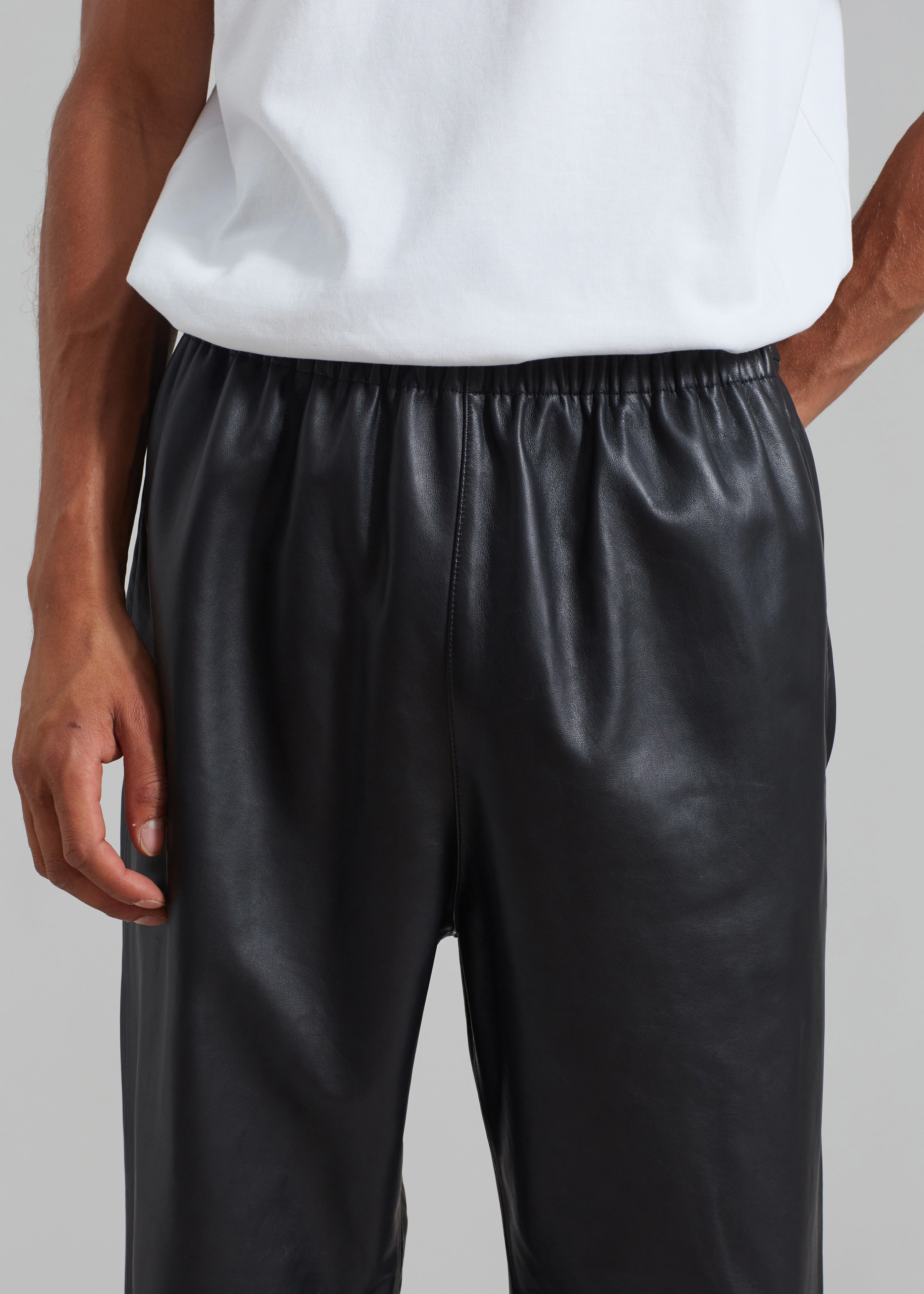 Kevin Leather Trousers - Black - 10