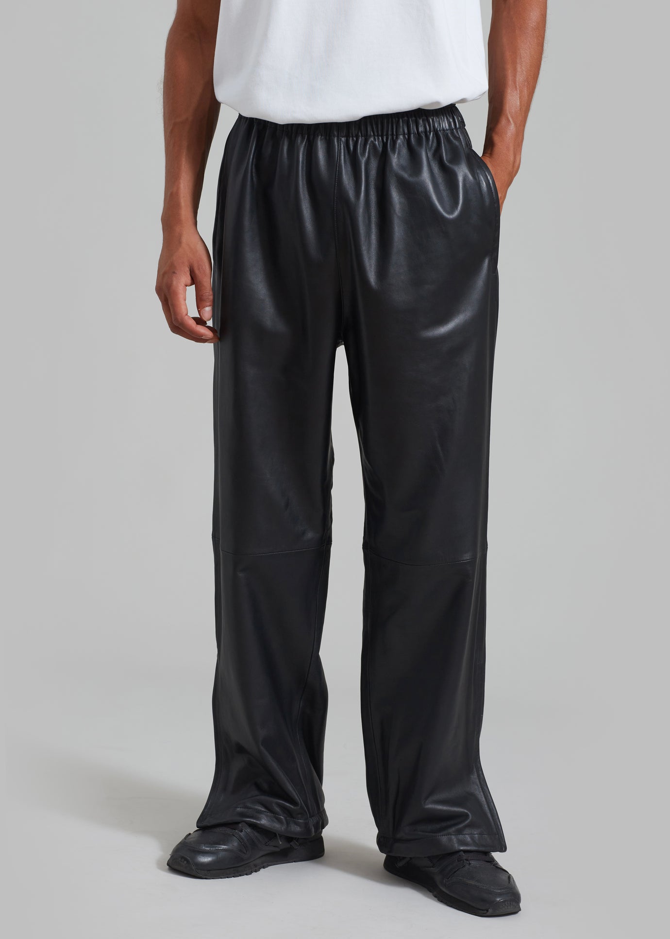 Kevin Leather Trousers - Black
