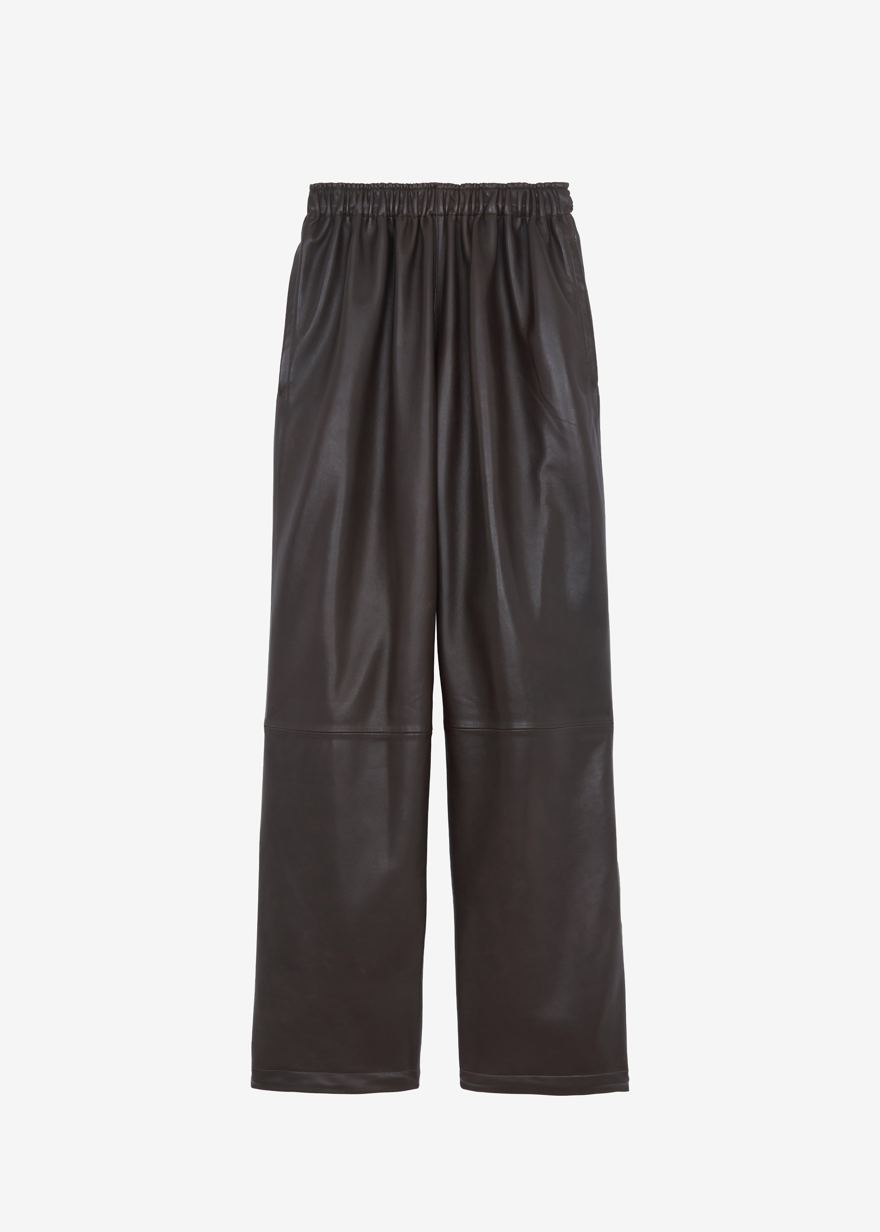 Kevin Leather Trousers - Brown - 18