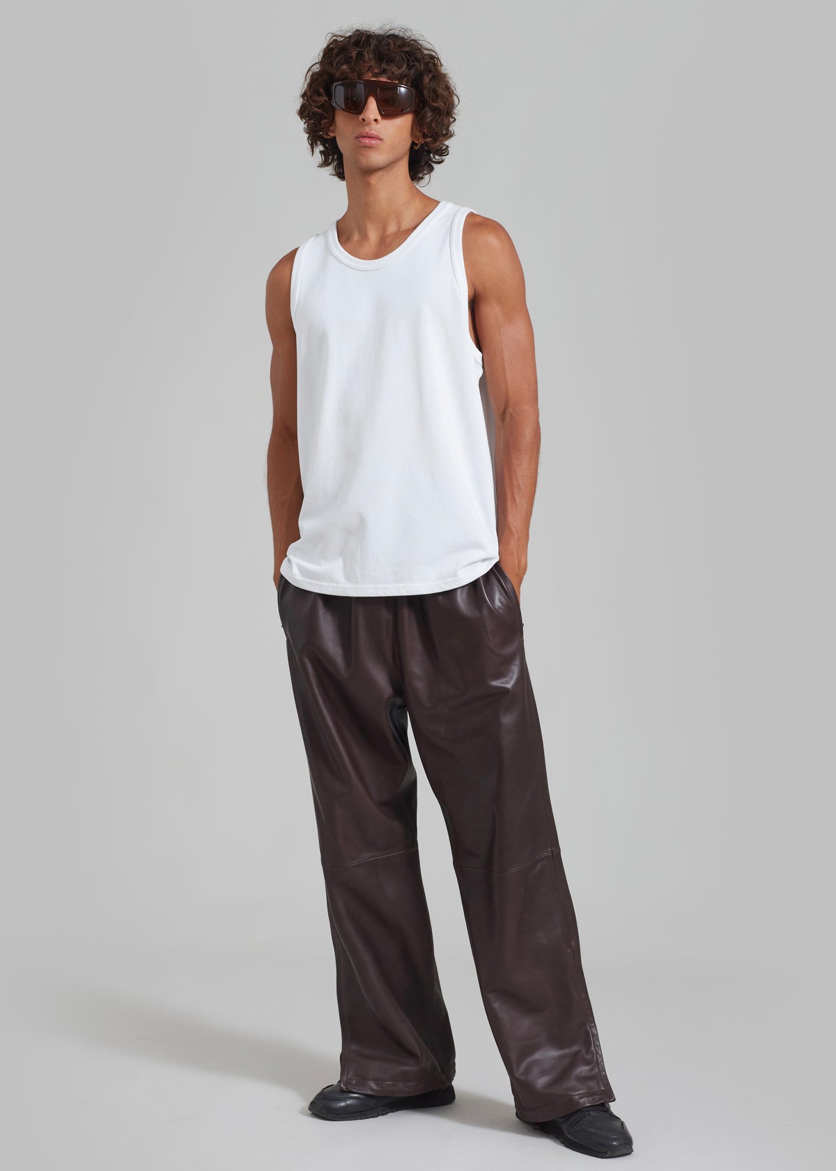 Kevin Leather Trousers - Brown - 15