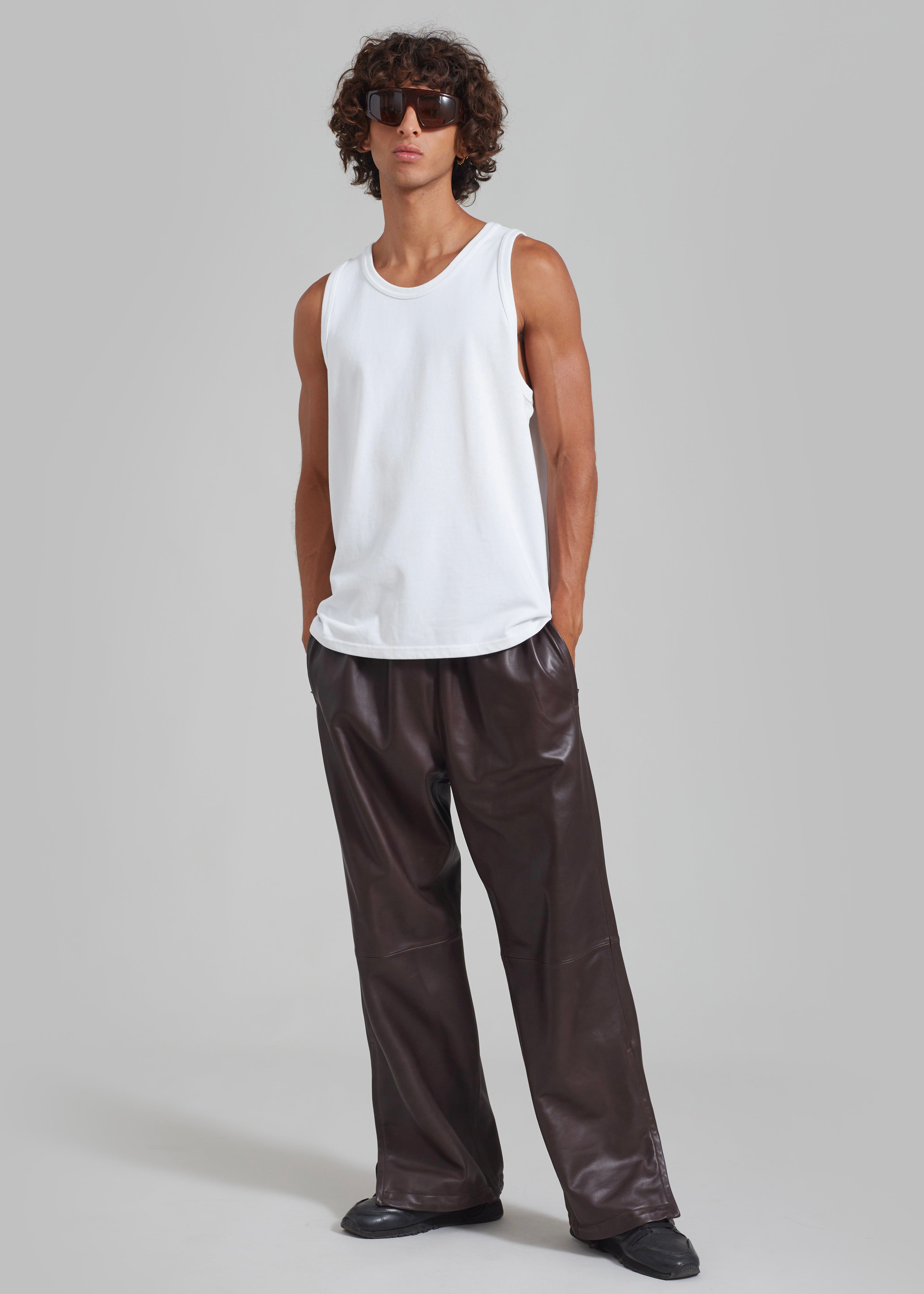 Kevin Leather Trousers - Brown - 15