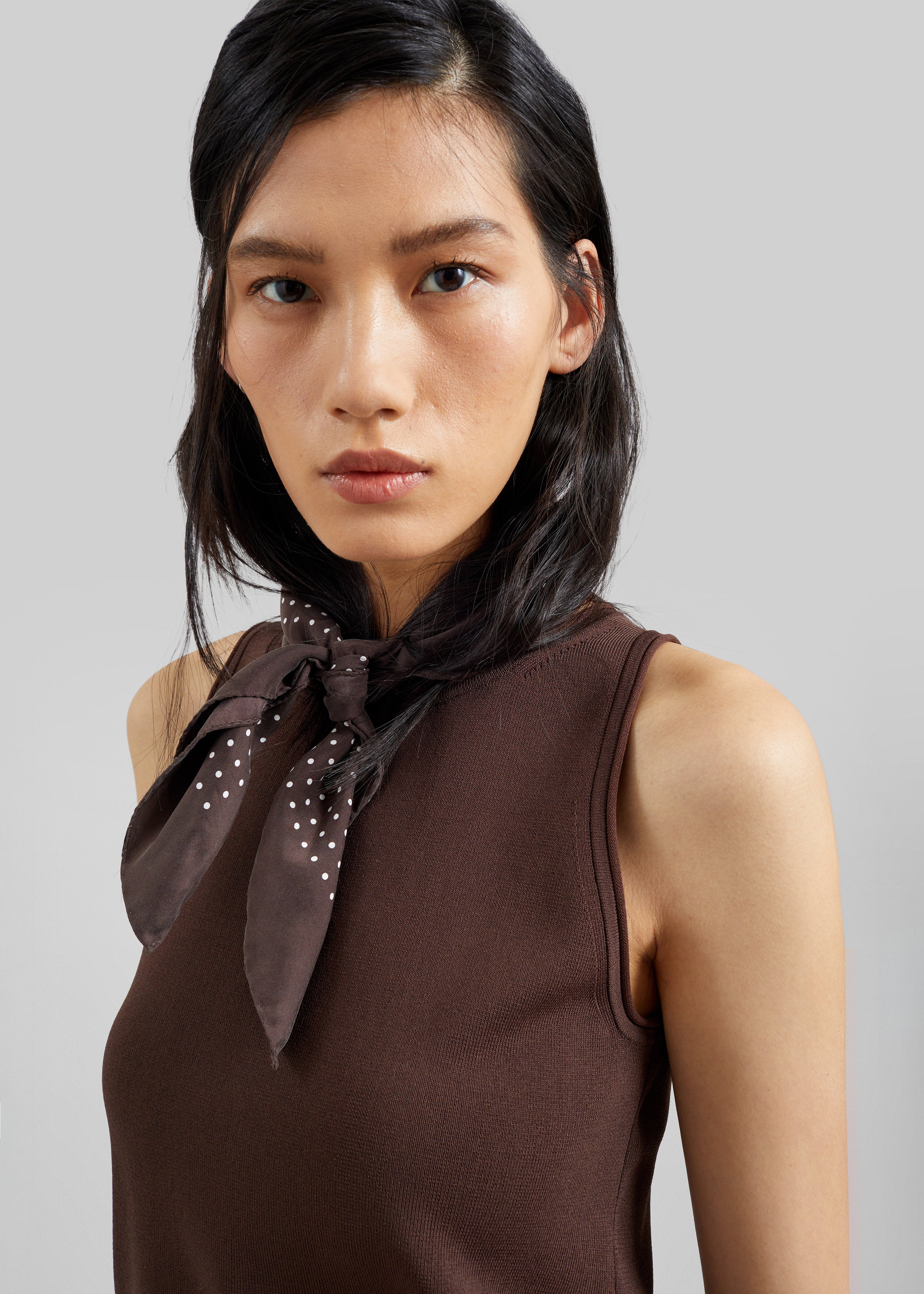 Kinna Knit Sleeveless Top - Brown - 2