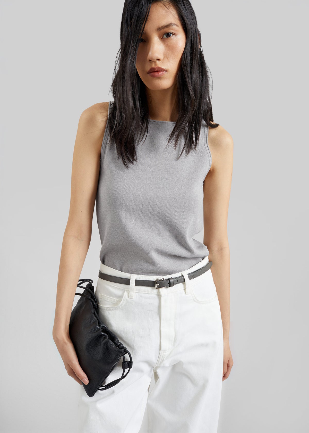 Kinna Knit Sleeveless Top - Grey - 4